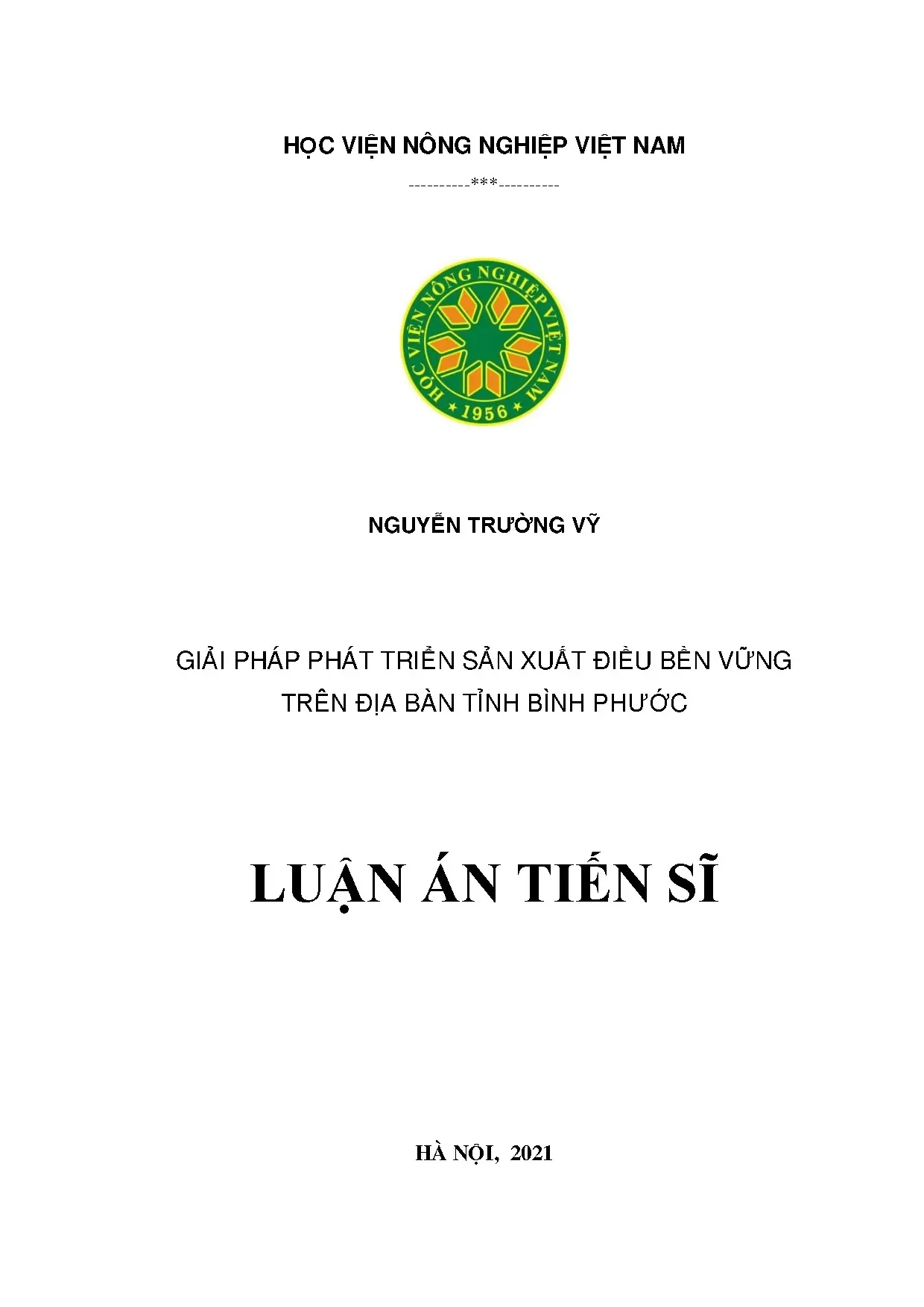 Giải pháp phát triển sản xuất điều bền vững tại Bình Phước
