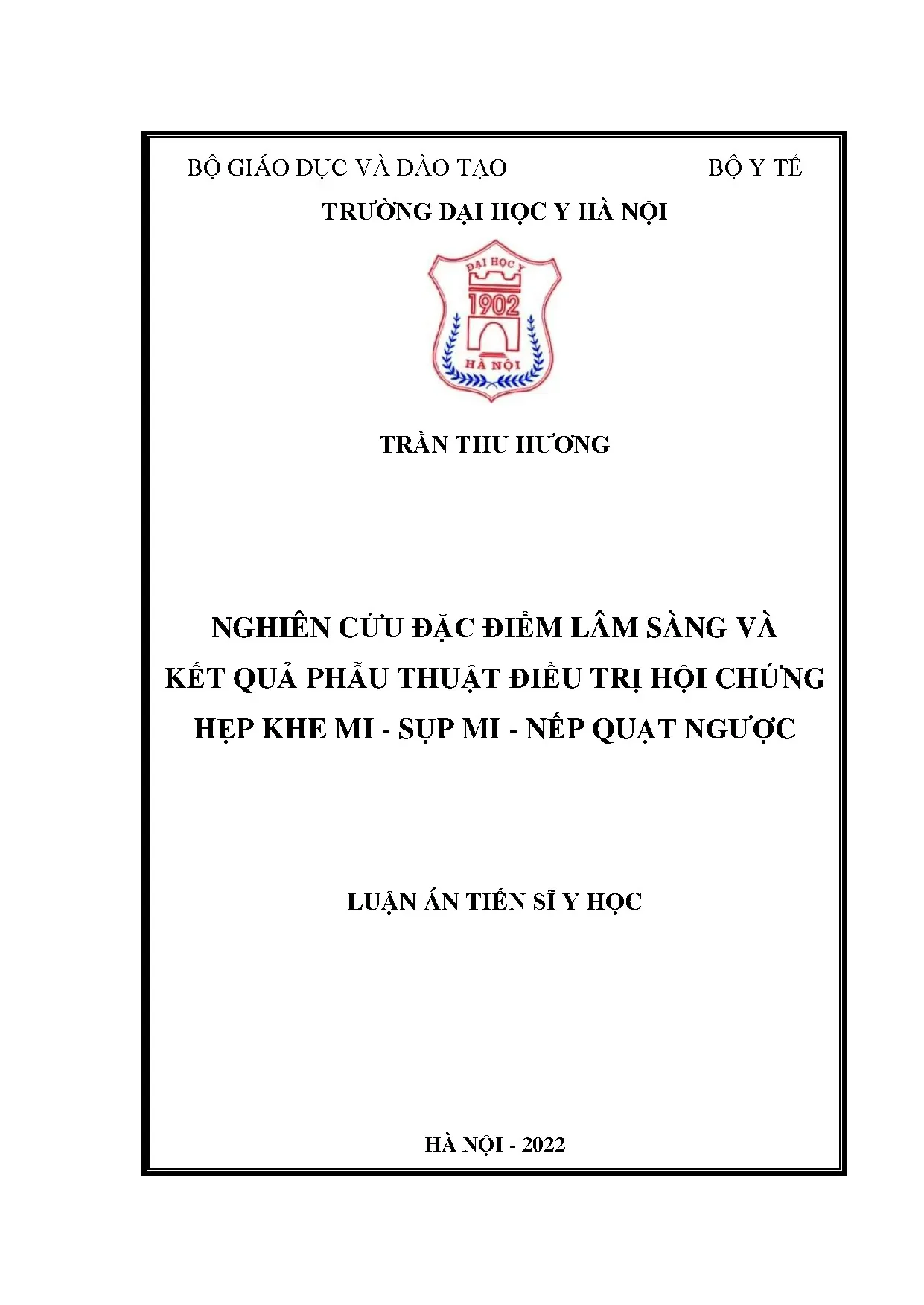 Điều trị hẹp khe mi sụp mi nếp quạt ngược bằng phẫu thuật