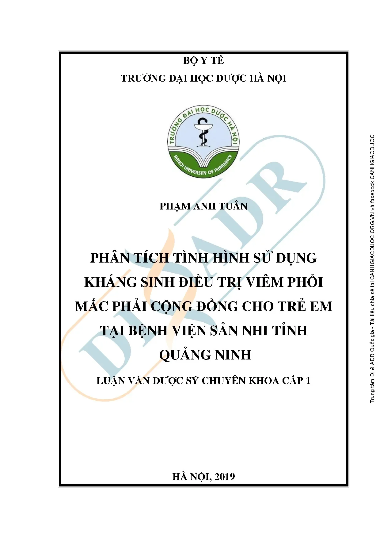 Phân tích sử dụng kháng sinh điều trị viêm phổi trẻ em tại Quảng Ninh
