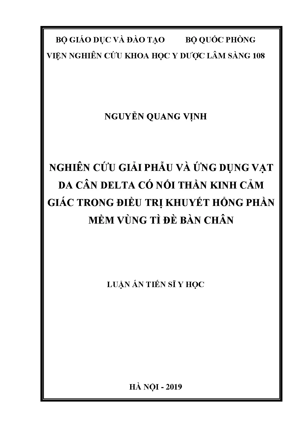 Nghiên cứu vạt da cân delta có nối thần kinh cảm giác