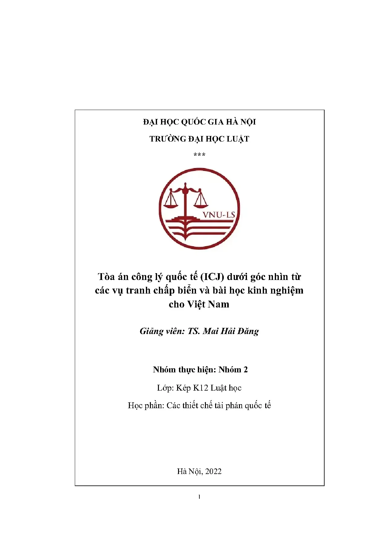 ICJ: Tranh chấp biển và bài học cho Việt Nam