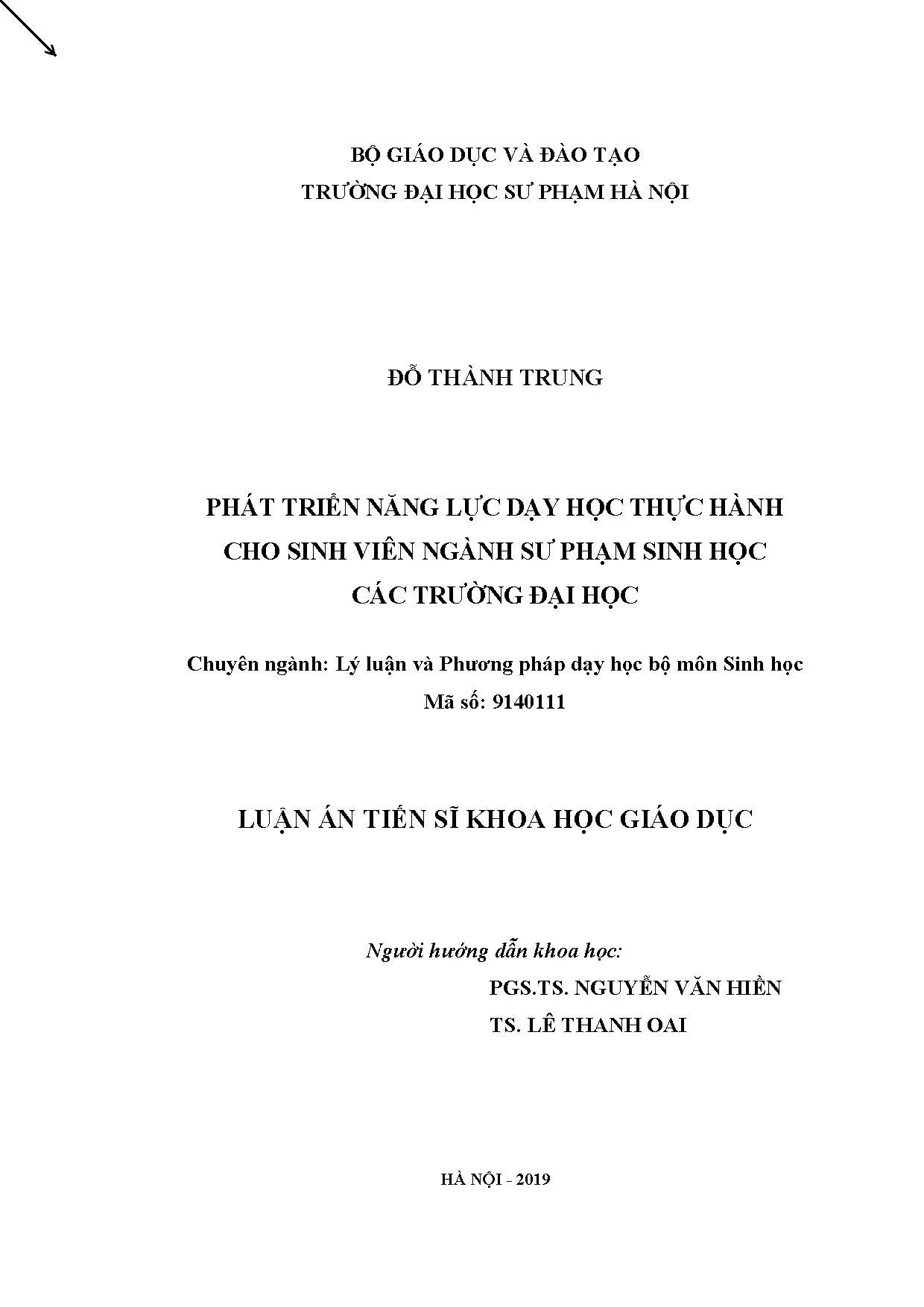 Phát triển năng lực dạy học thực hành sinh học cho sinh viên sư phạm
