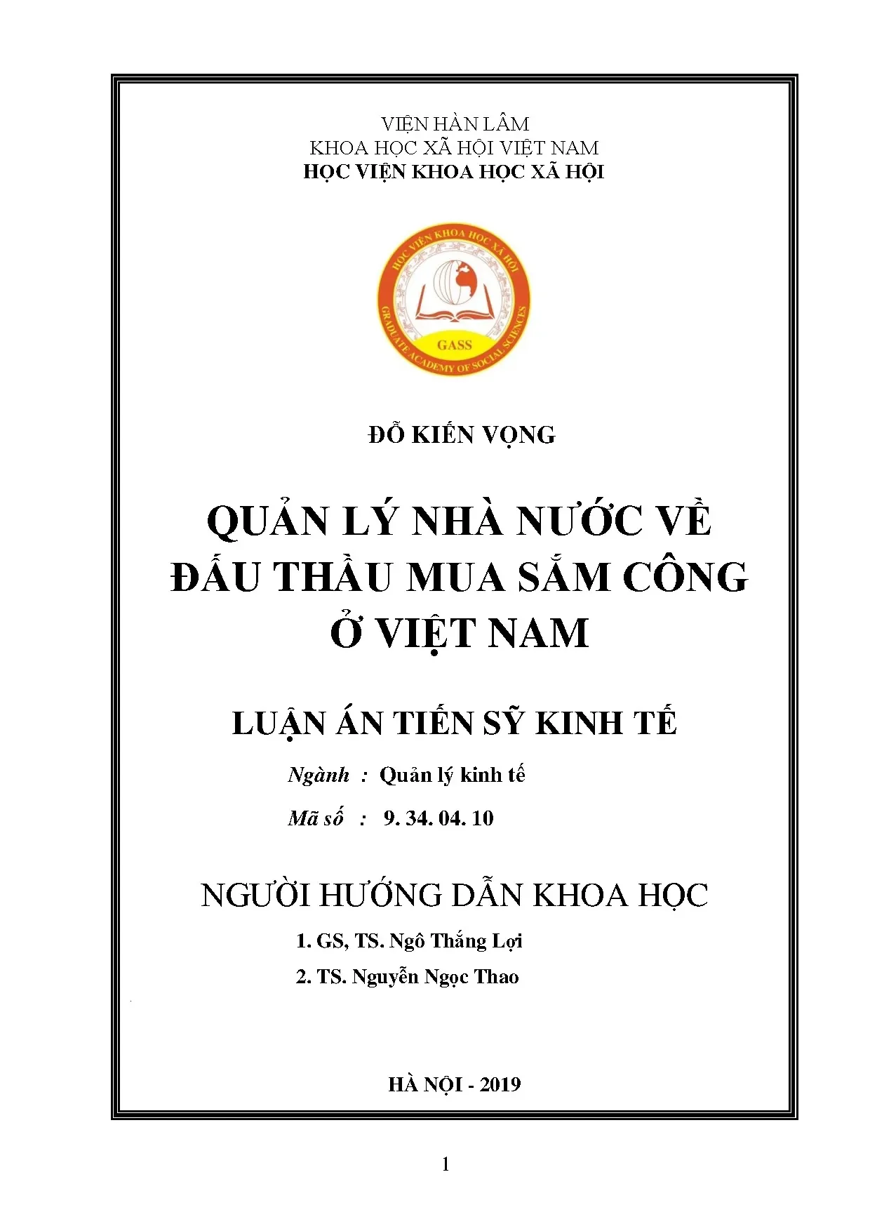 Quản lý nhà nước về đấu thầu mua sắm công ở Việt Nam