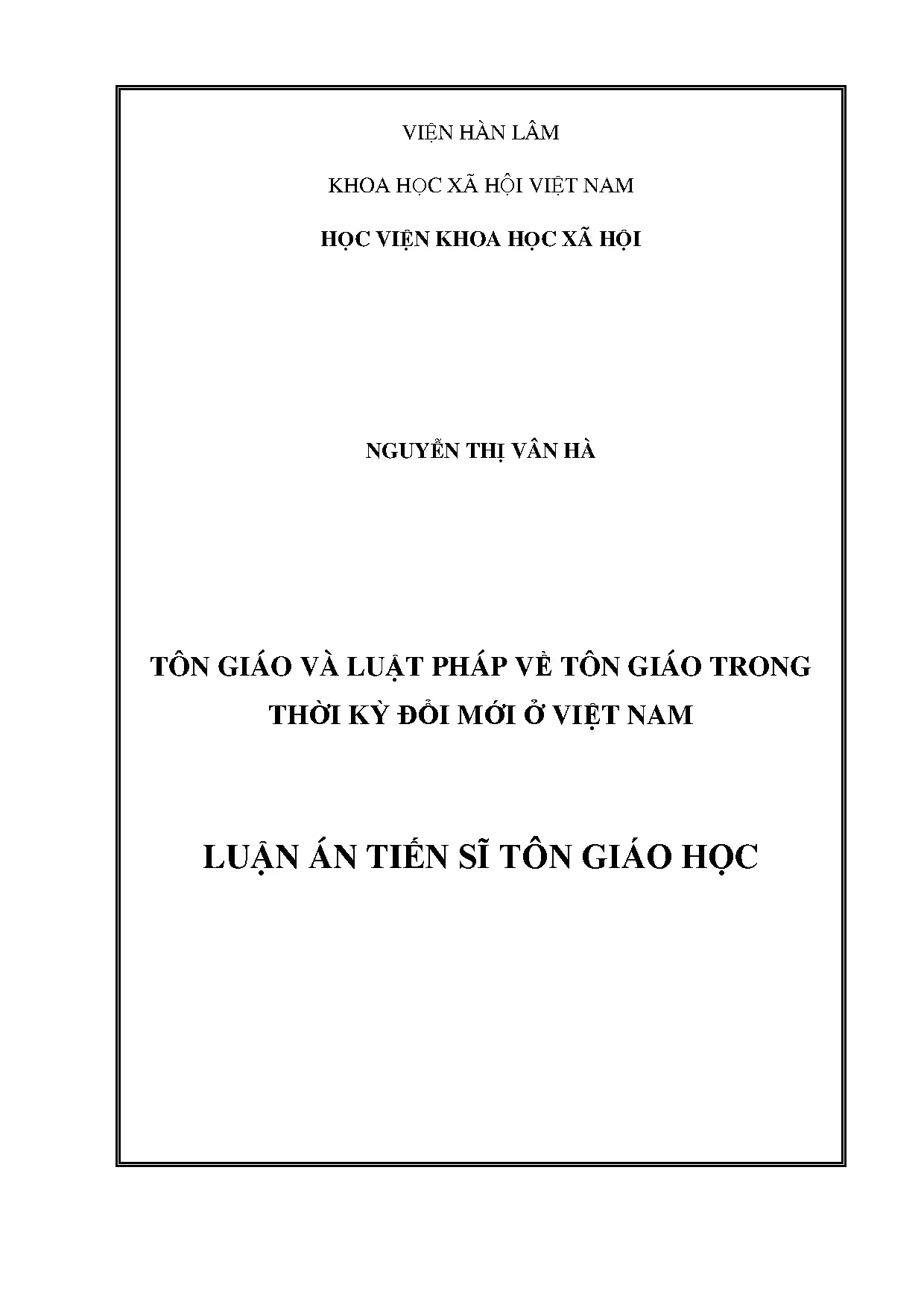 Luật pháp tôn giáo Việt Nam: Tiến trình xây dựng thời đổi