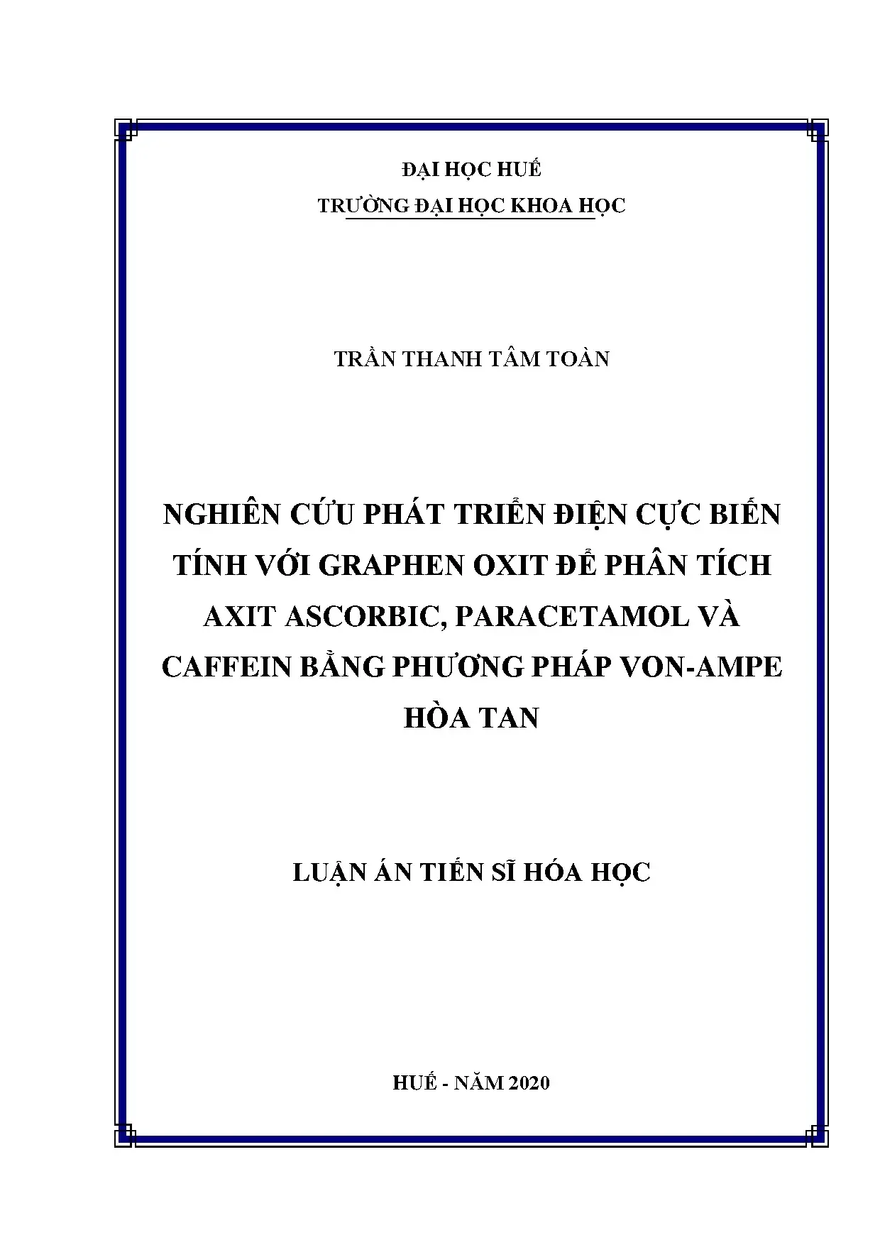 Điện cực graphen oxit phân tích axit ascorbic, paracetamol, caffein