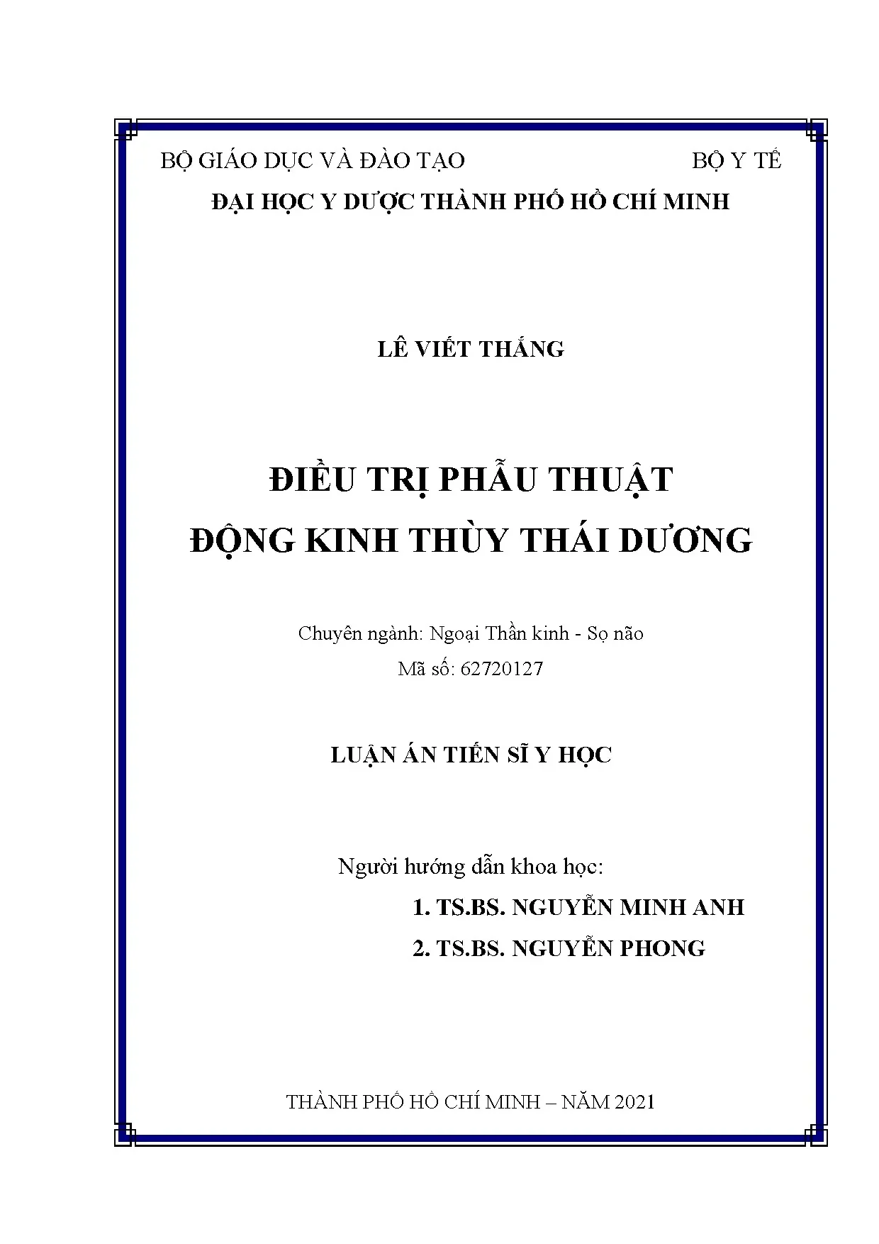 Luận án tiến sĩ: Phẫu thuật điều trị động kinh thùy thái dương