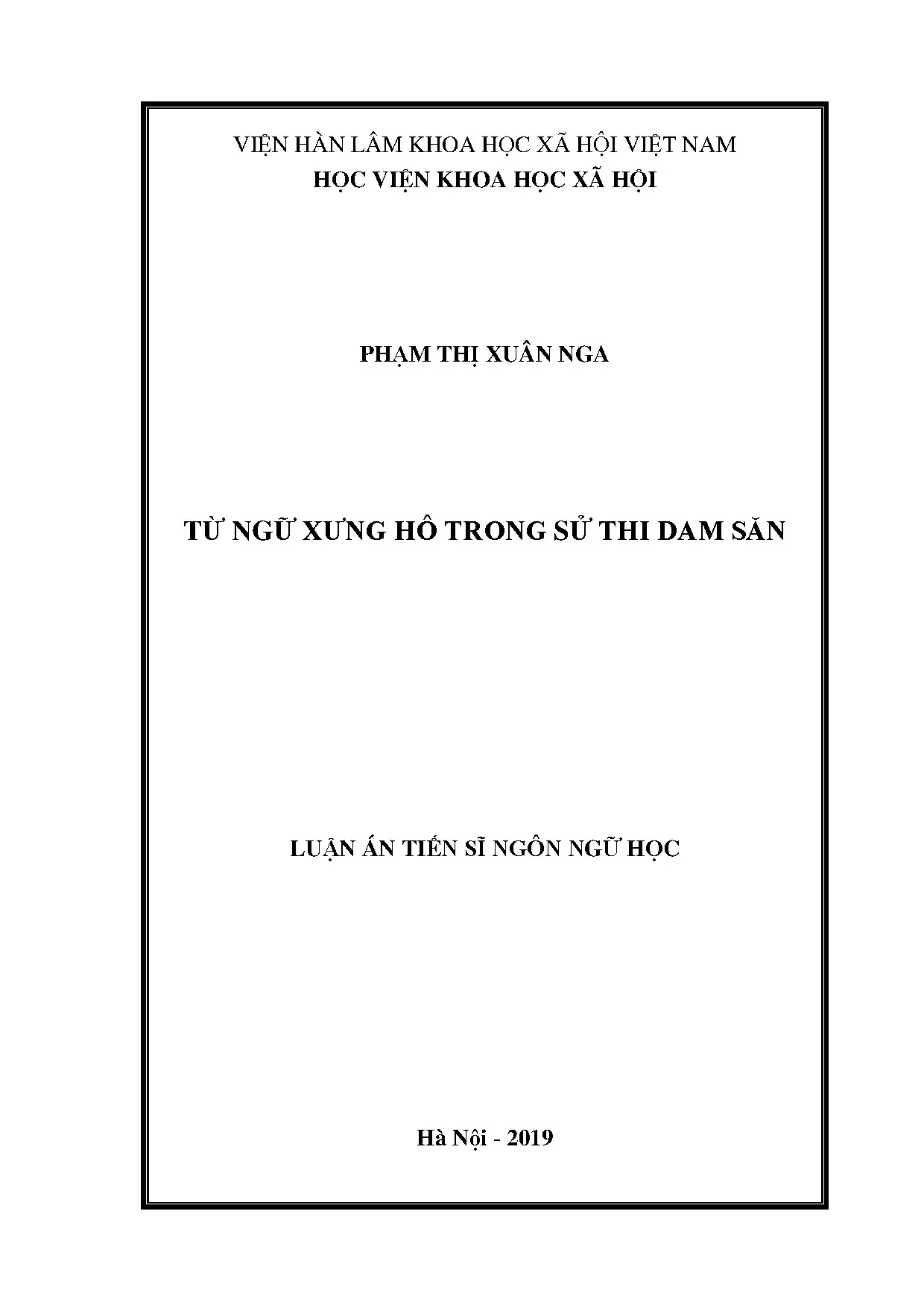 Phân tích từ ngữ xưng hô trong sử thi Dam Săn tiếng Ê-đê
