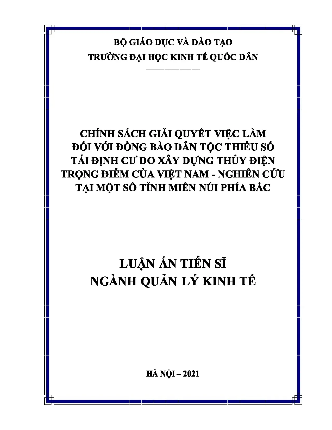 Chính sách giải quyết việc làm cho đồng bào dân tộc thiểu số tái định cư