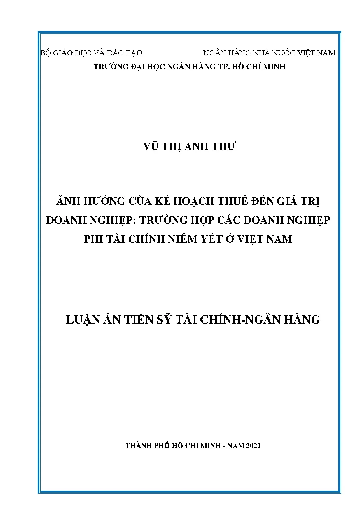 Ảnh hưởng kế hoạch thuế đến giá trị doanh nghiệp Việt Nam