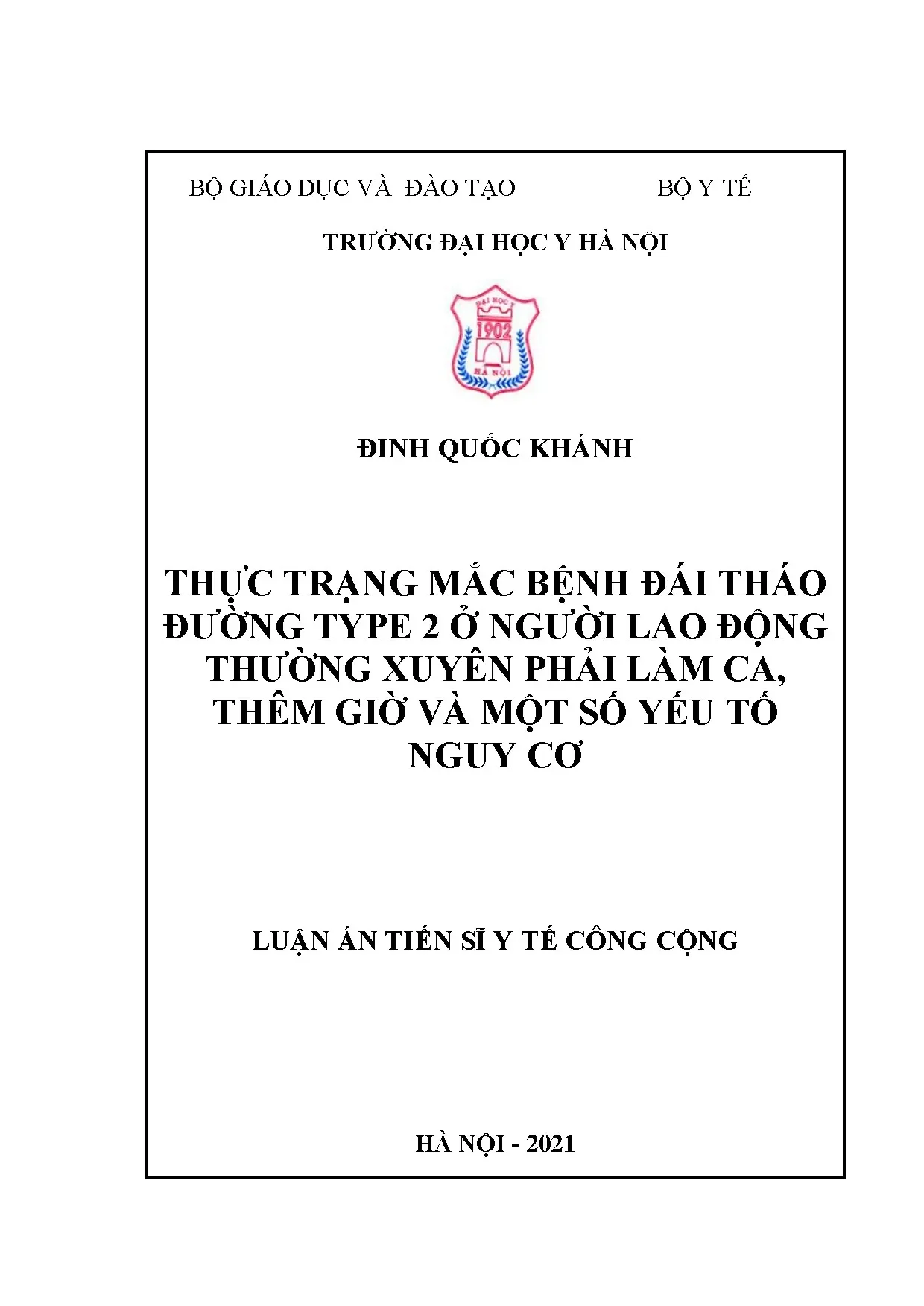 Thực trạng mắc đái tháo đường type 2 ở lao động ca thêm giờ