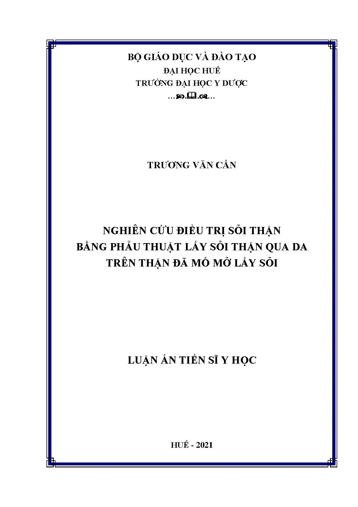 Nghiên cứu điều trị sỏi thận bằng PCNL trên thận đã mổ mở