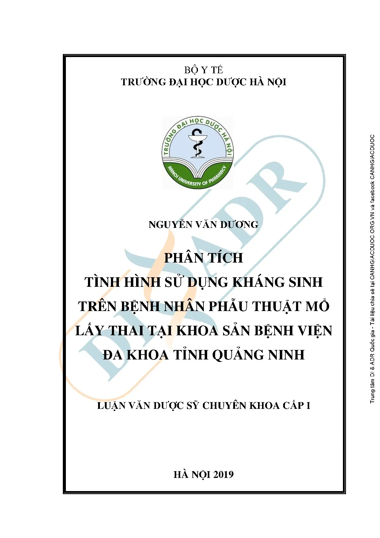 Phân tích sử dụng kháng sinh trên bệnh nhân mổ lấy thai tại Quảng Ninh