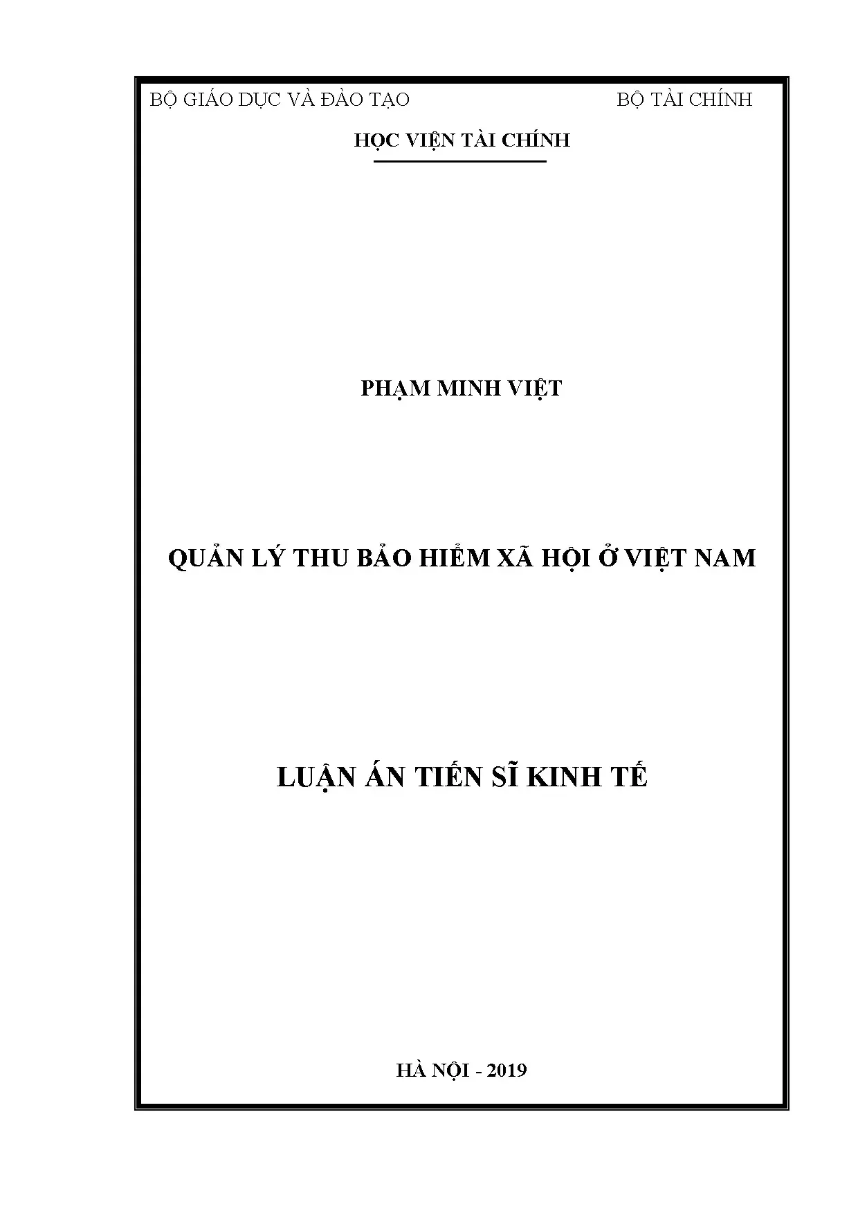 Quản lý thu bảo hiểm xã hội ở Việt Nam: Kinh tế tài chính