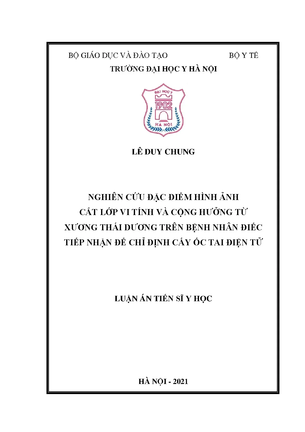 Luận án nghiên cứu hình ảnh xương thái dương cấy ốc tai điện tử
