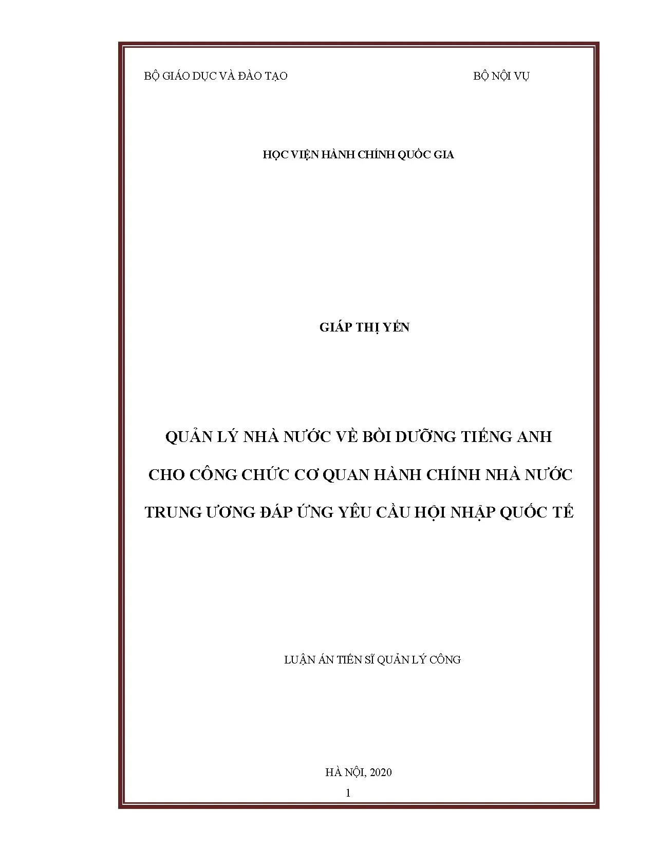 Bồi dưỡng tiếng Anh công chức hành chính hội nhập quốc tế