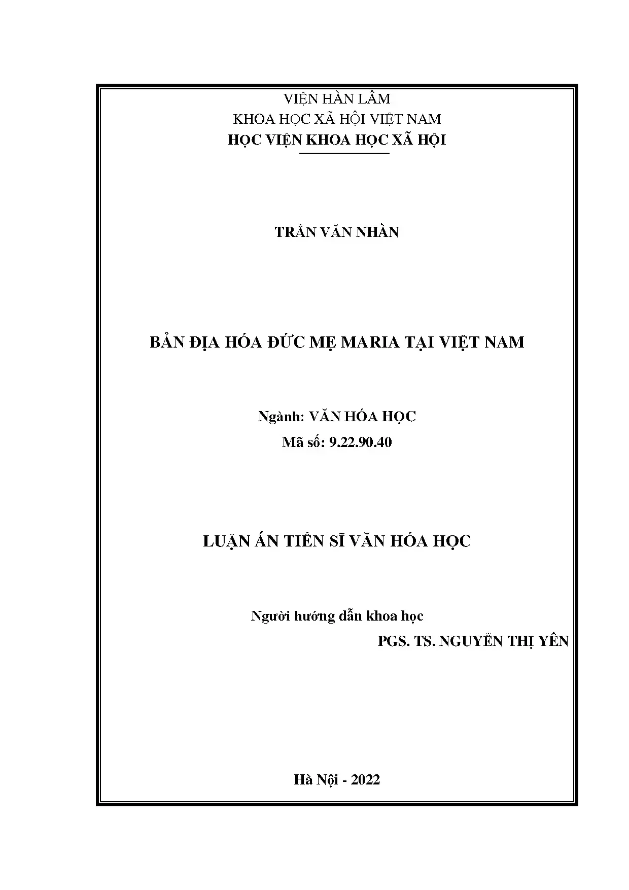 Bản địa hóa Đức Mẹ Maria trong văn hóa Công giáo Việt Nam