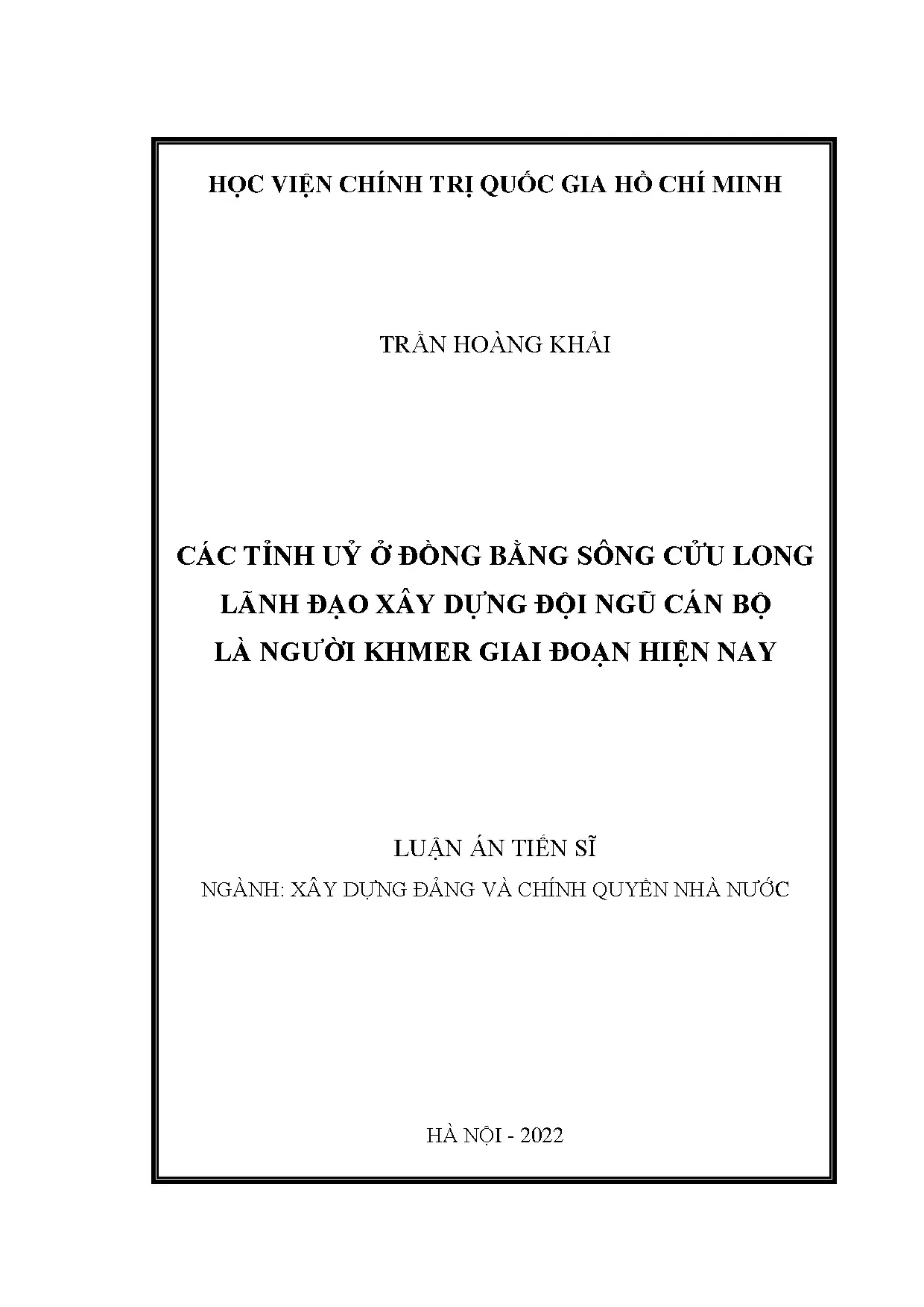 Lãnh đạo xây dựng cán bộ người Khmer ở Đồng bằng sông Cửu Long