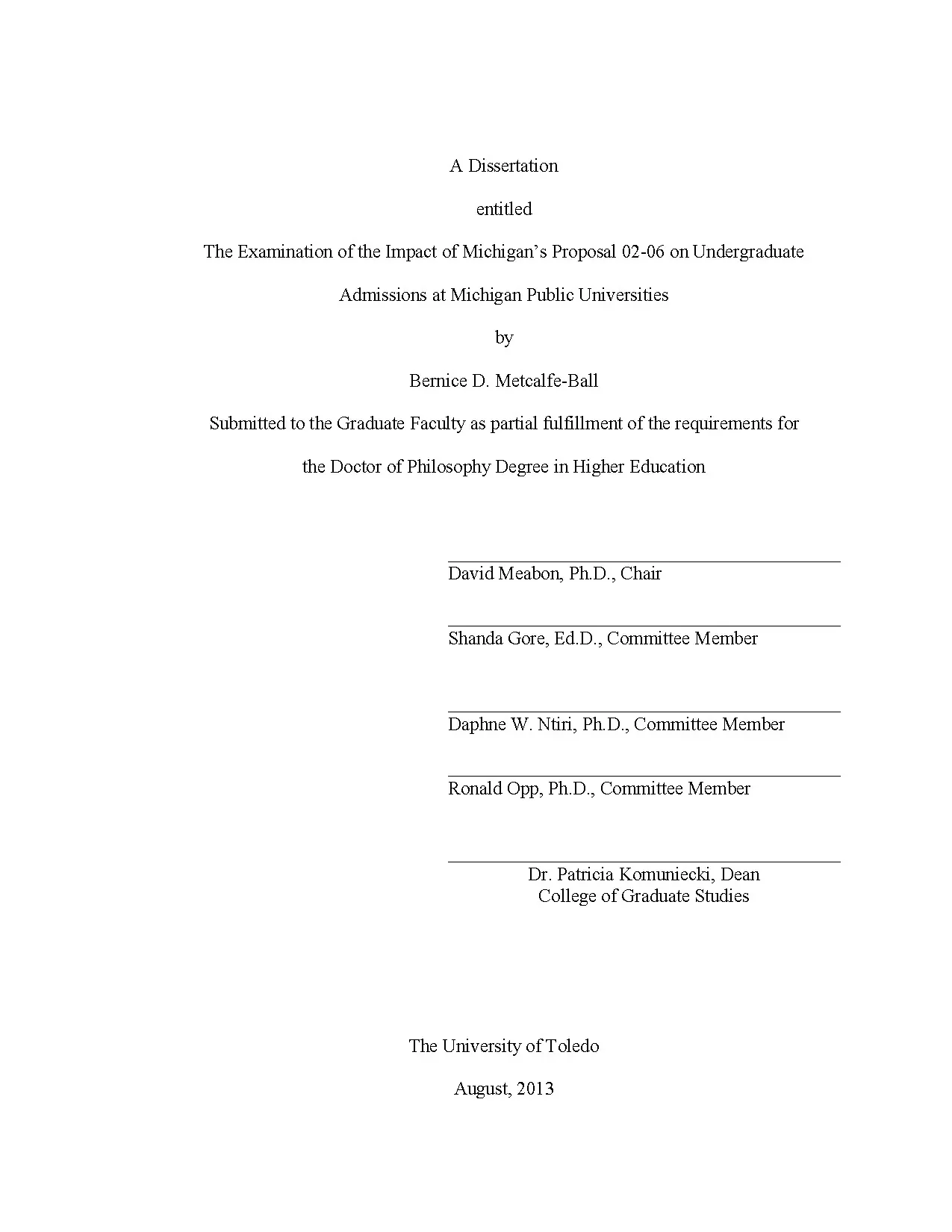 Nghiên cứu tác động của Proposal 02-06 tại Michigan