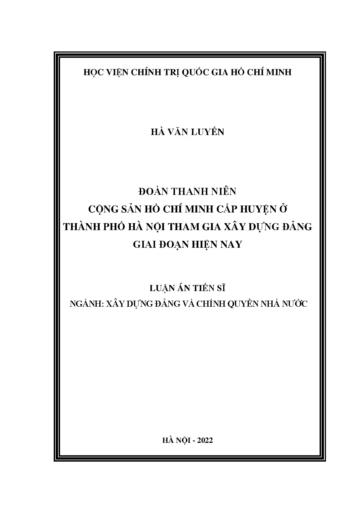 Đoàn Thanh niên cấp huyện Hà Nội tham gia xây dựng Đảng