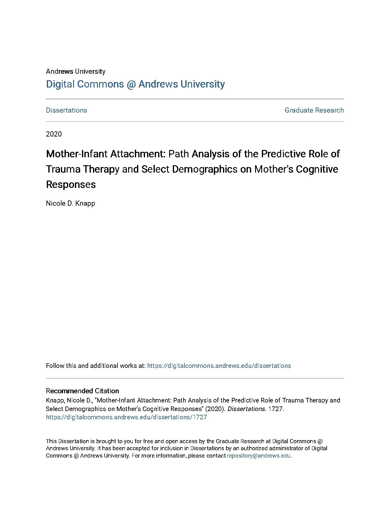 Mother infant attachment path analysis of the predictive rol