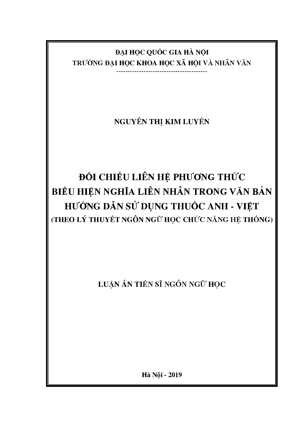 Đối chiếu phương thức biểu hiện nghĩa liên nhân