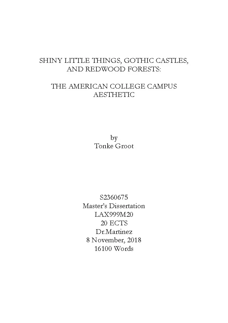 Tonke groot american college campus aesthetic