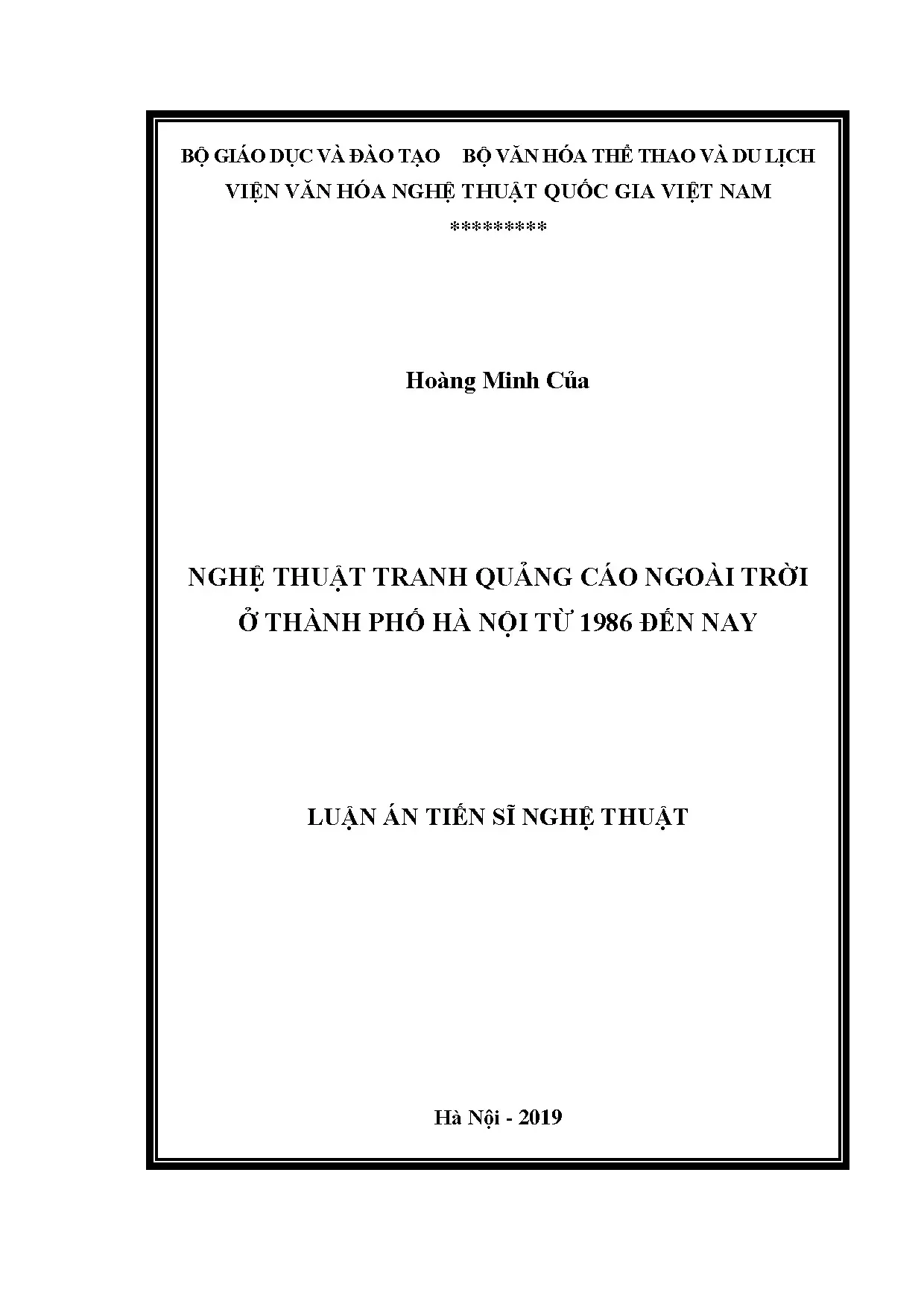 Nghệ thuật tranh quảng cáo ngoài trời Hà Nội 1986-nay