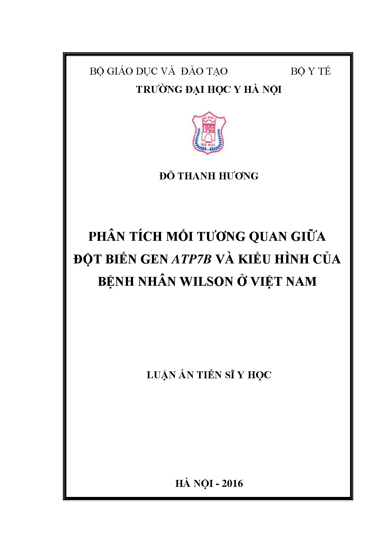 Luận án tiến sĩ phân tích mối tương quan giữa đột biến gen a