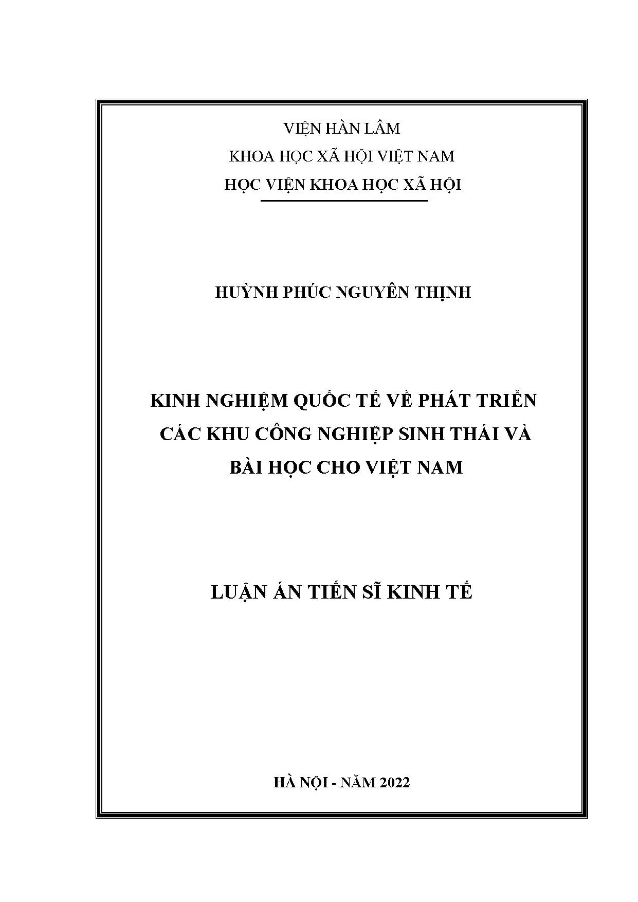 Kinh nghiệm KCN sinh thái quốc tế và bài học cho Việt Nam