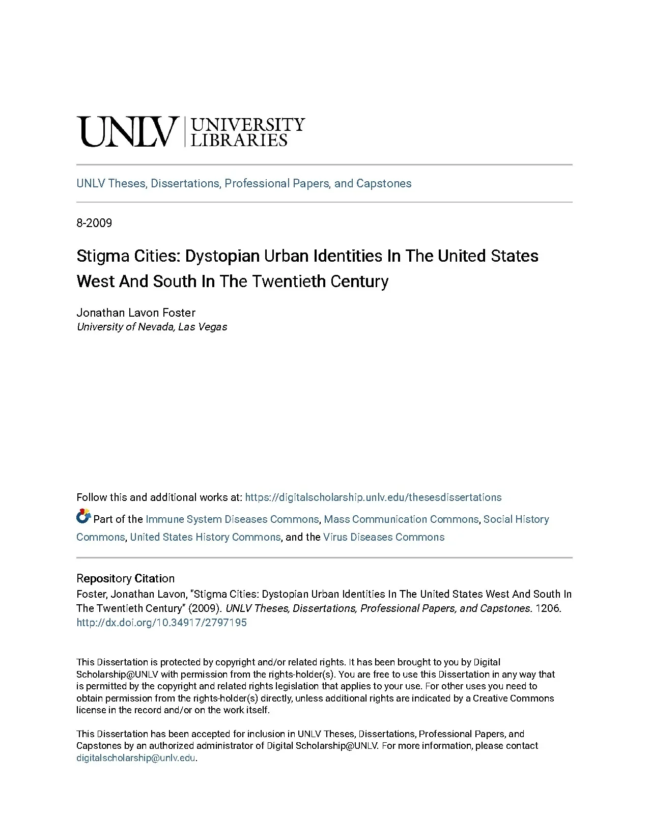 Stigma Cities: Dystopian Urban Identities Hoa Kỳ