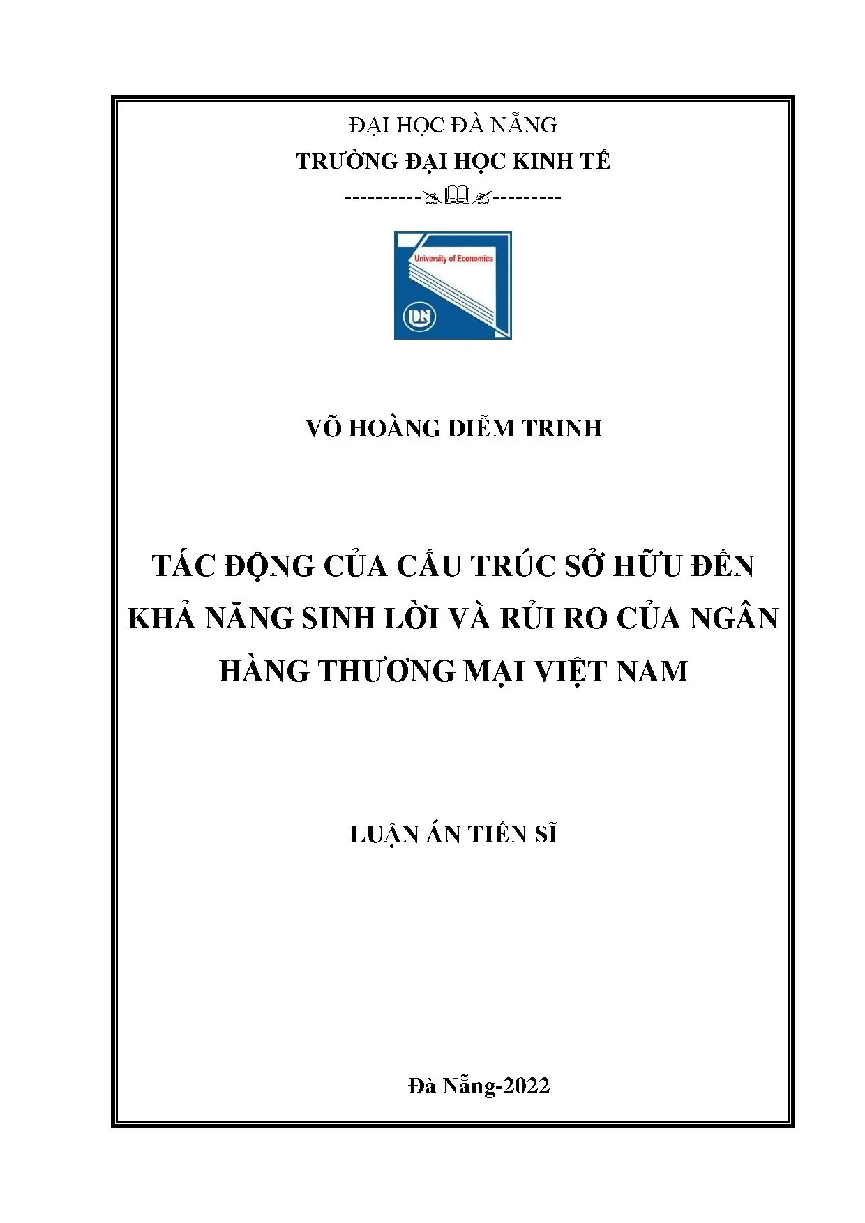 Luận án tiến sĩ tác động của cấu trúc sở hữu đến khả năng si