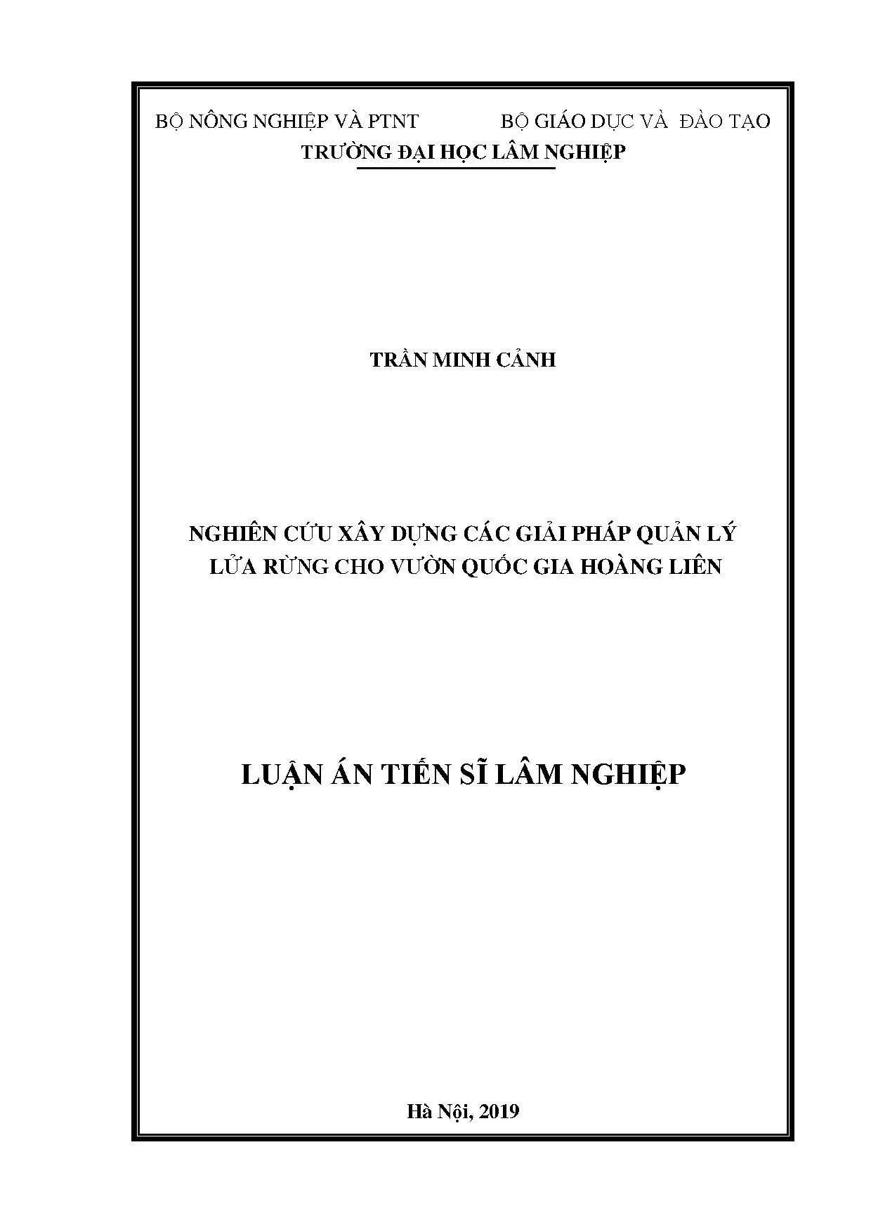 Luận án tiến sĩ nghiên cứu xây dựng các giải pháp quản lý lử