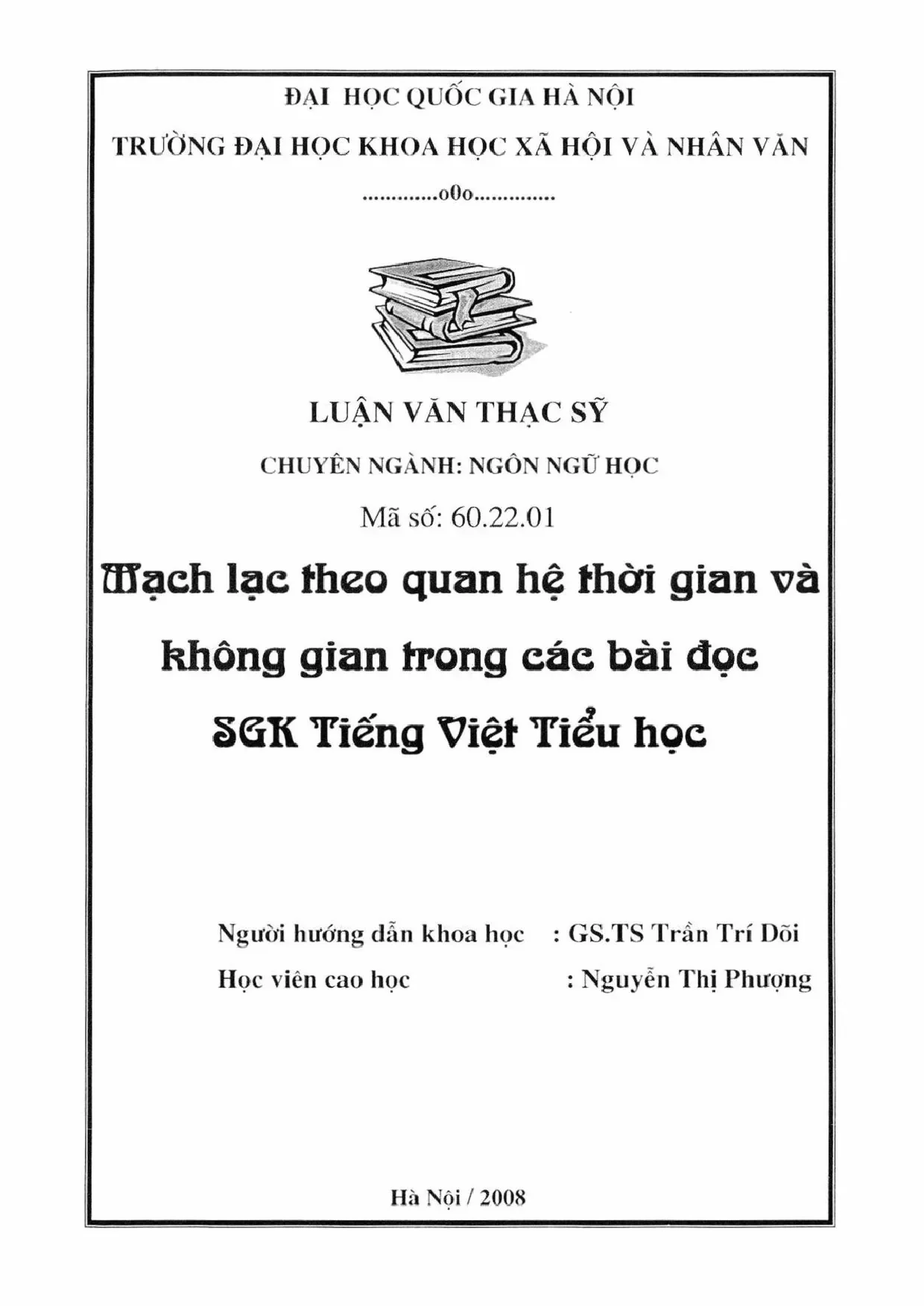 Luận án tiến sĩ mạch lạc theo quan hệ thời gian và không gia