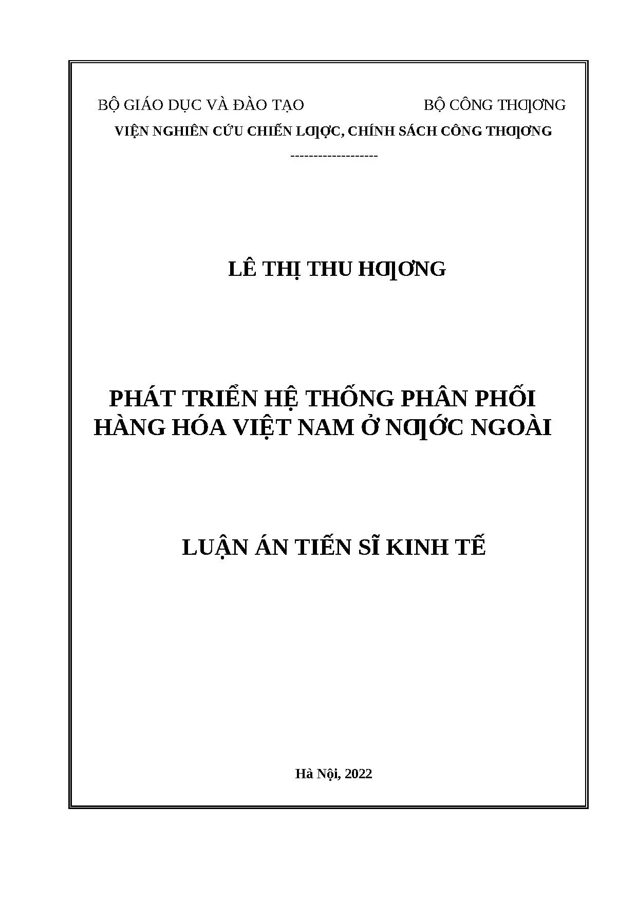 Phát triển hệ thống phân phối hàng hóa Việt Nam ở nước ngoài