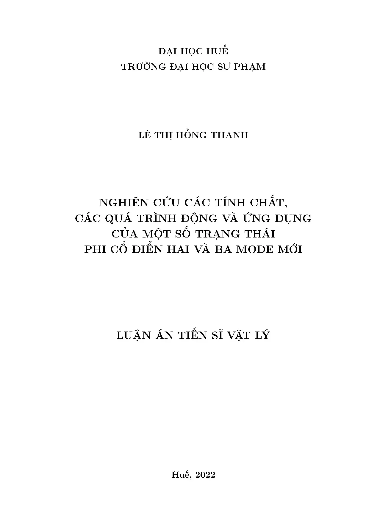 Luận án tiến sĩ nghiên cứu các tính chất các quá trình động