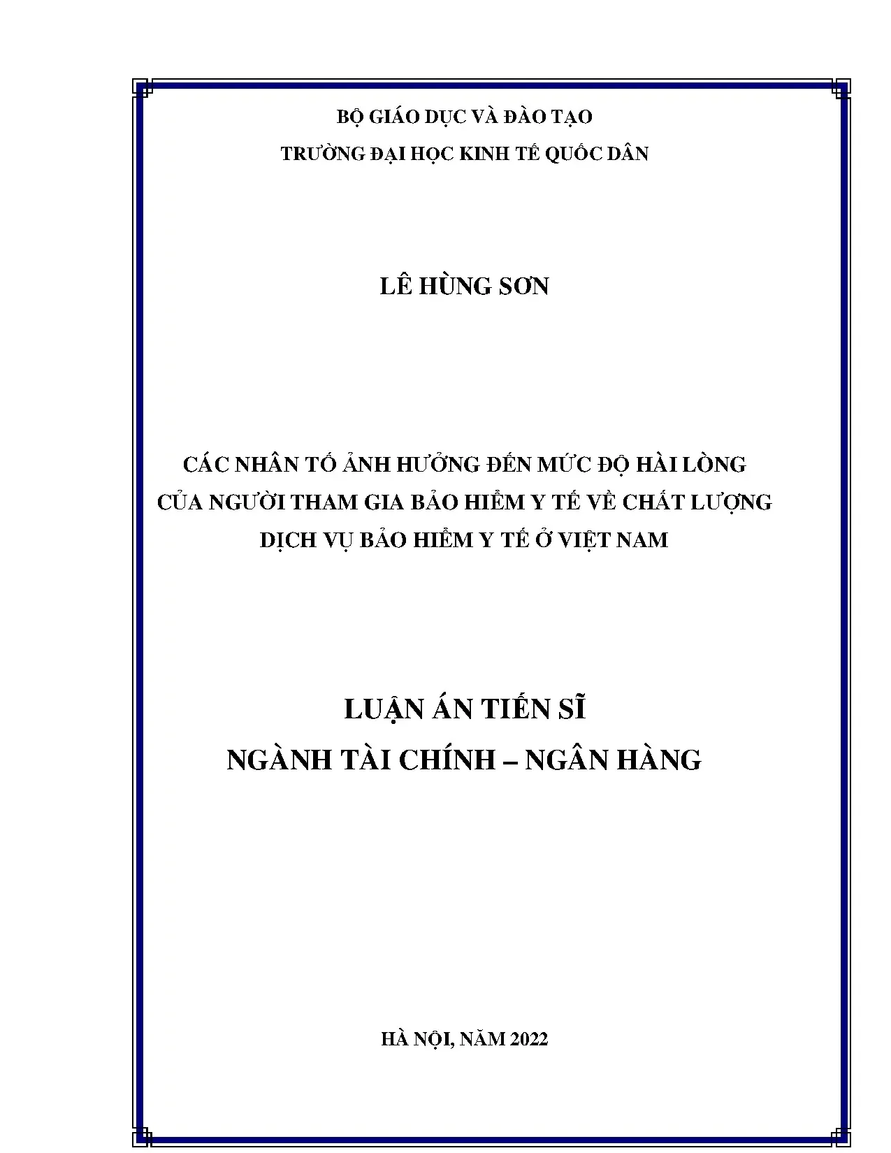 Các nhân tố ảnh hưởng mức độ hài lòng dịch vụ BHYT Việt Nam