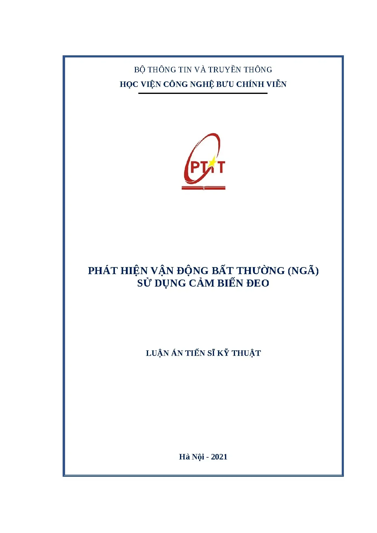 Phát hiện ngã bằng cảm biến đeo: Luận án TS