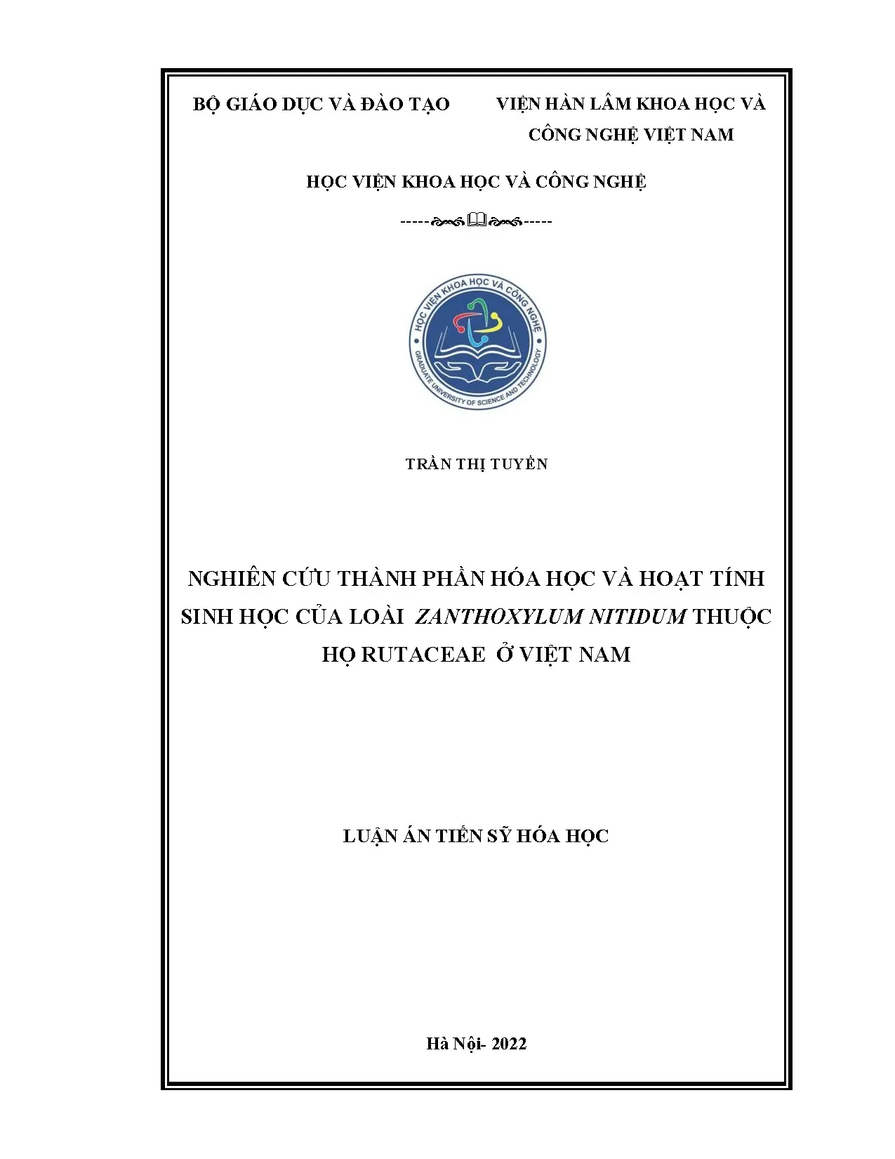 Nghiên cứu thành phần hóa học và hoạt tính sinh học của loài