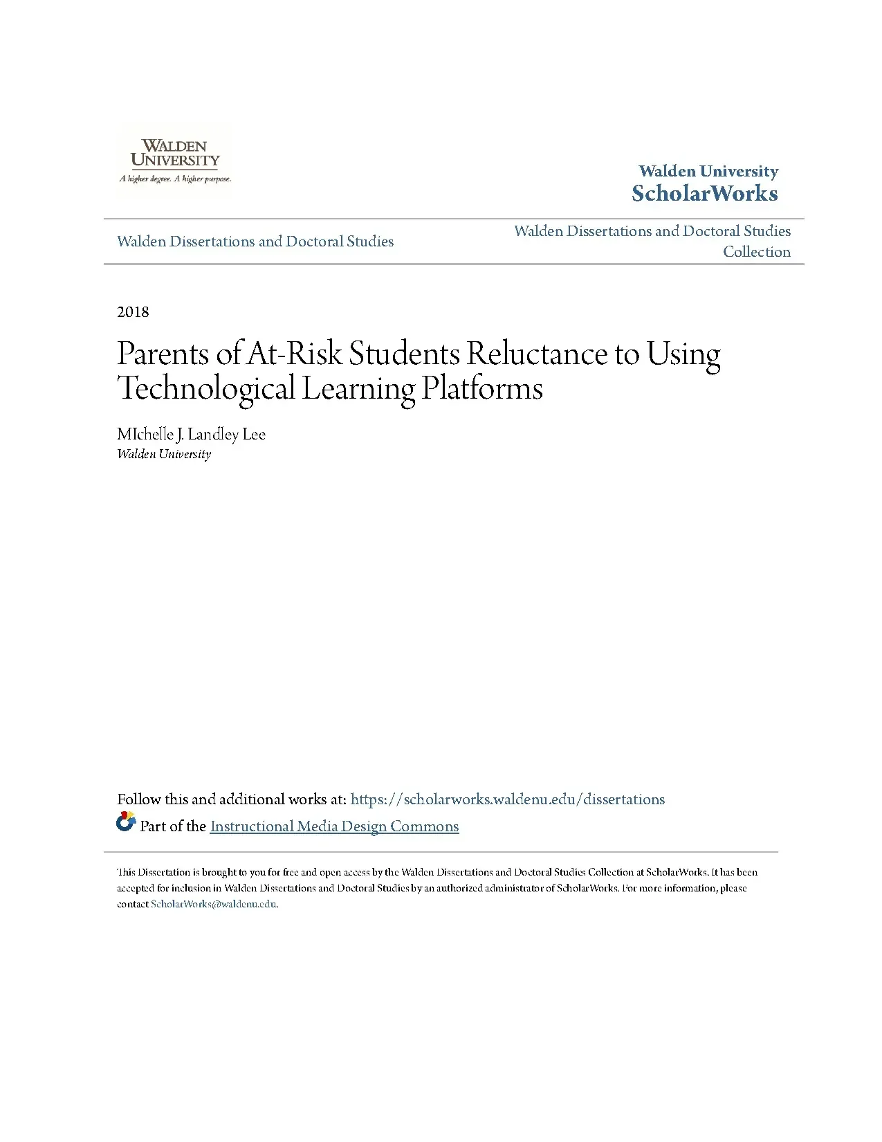 Parents of at risk students reluctance to using technologica