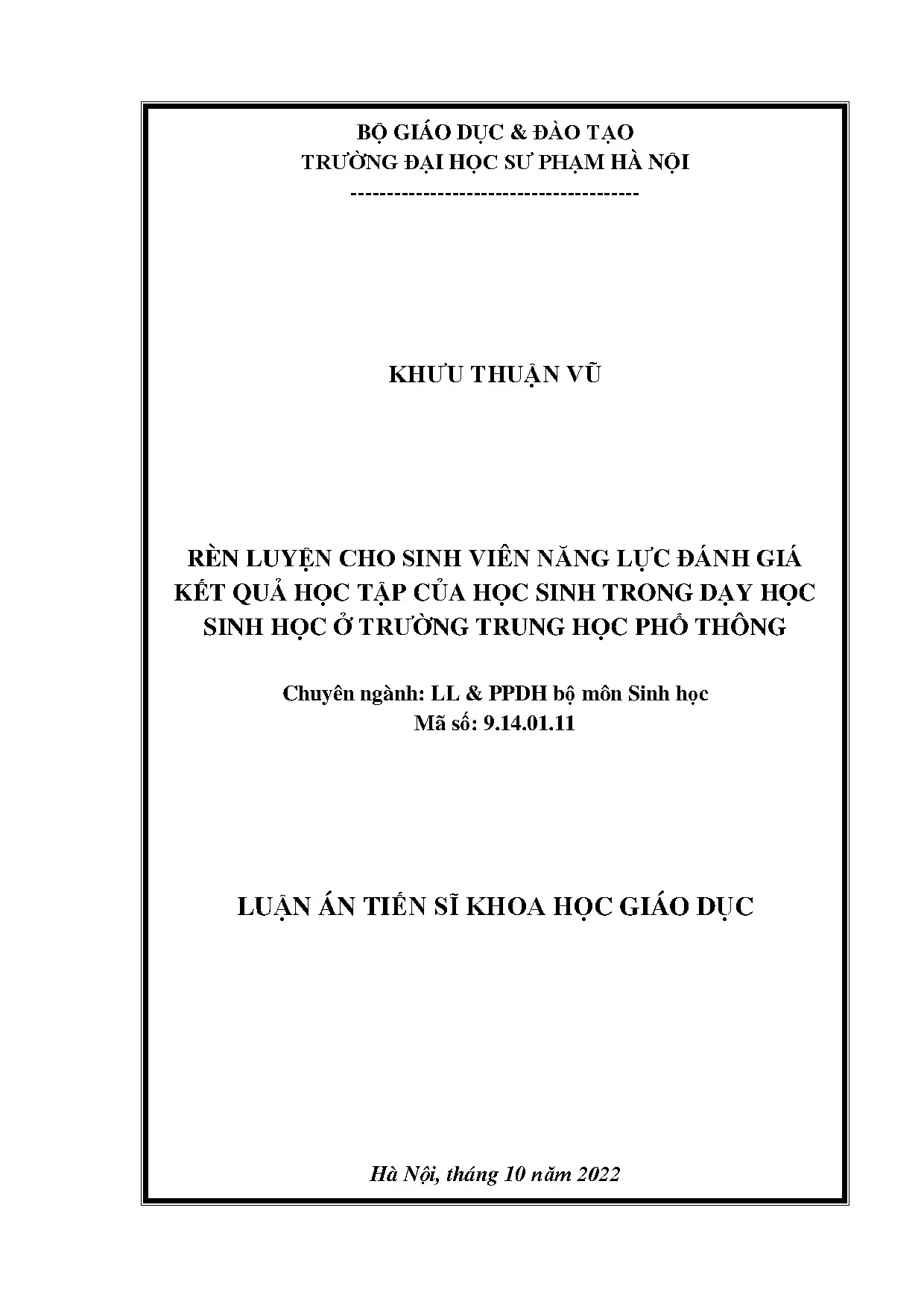 Rèn luyện cho sinh viên năng lực đánh giá kết quả học tập củ