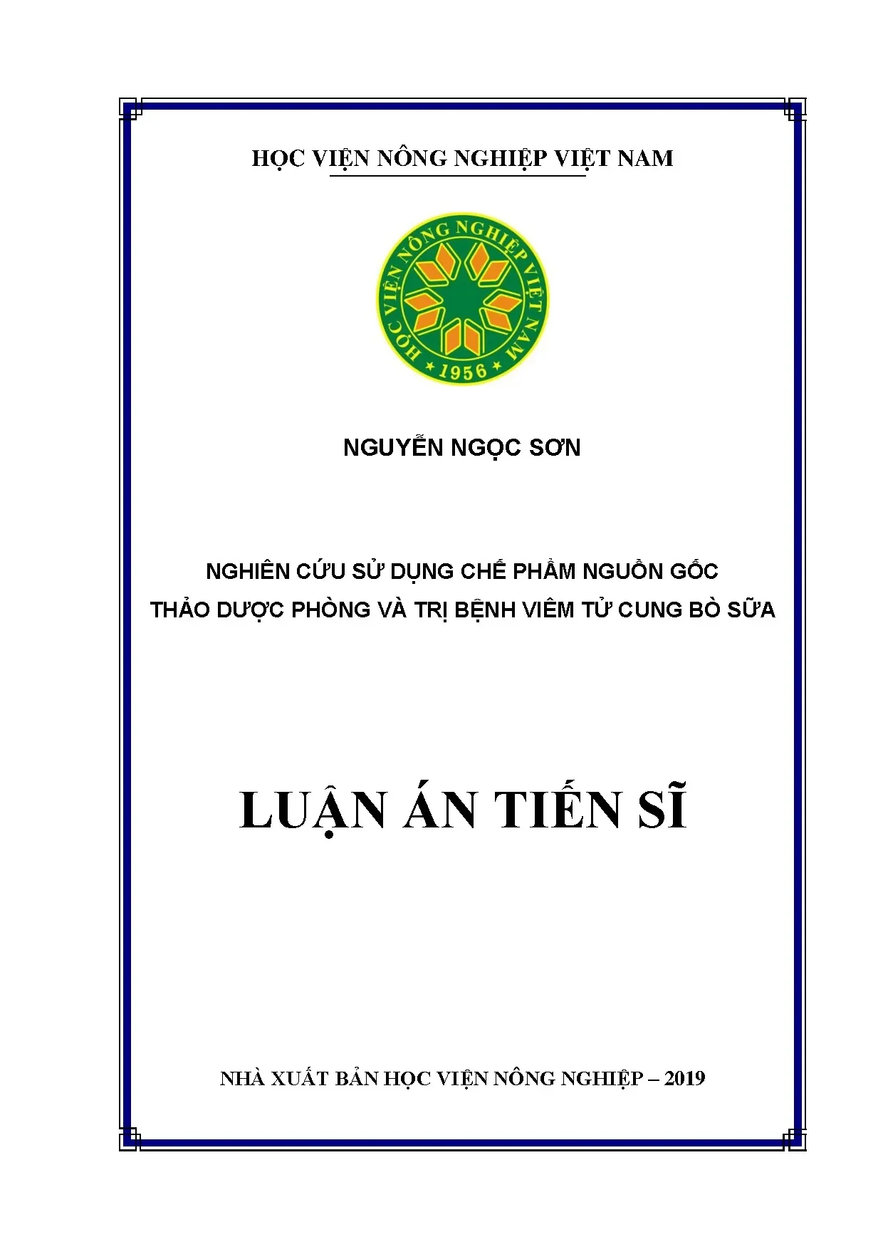 Luận án tiến sĩ nghiên cứu sử dụng chế phẩm nguồn gốc thảo d