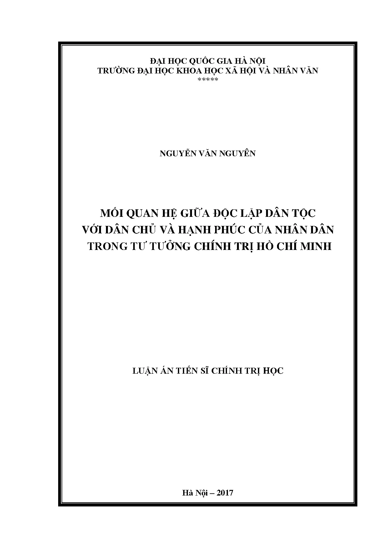 Luận án tiến sĩ mối quan hệ giữa độc lập dân tộc với dân chủ