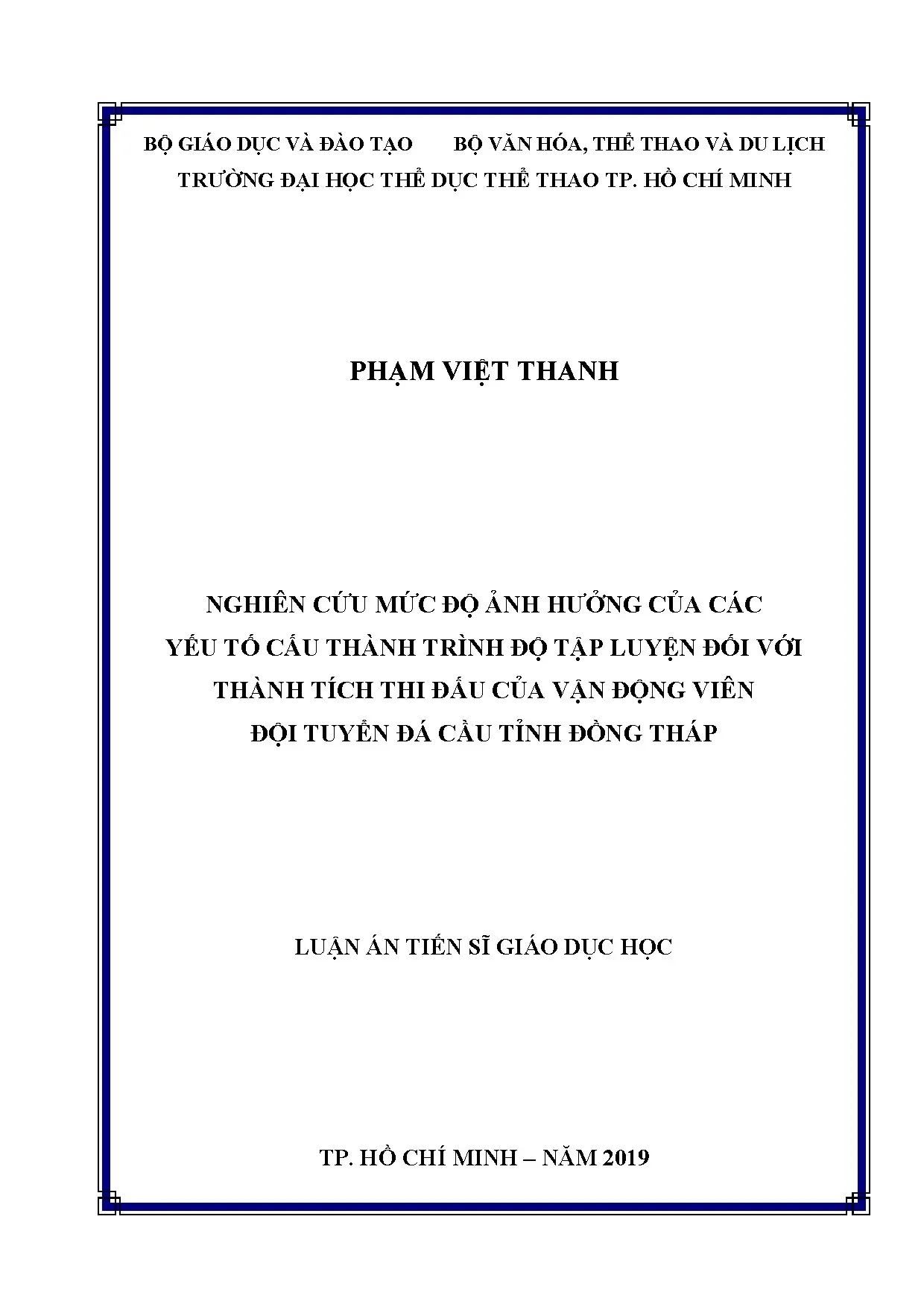 Luận án tiến sĩ nghiên cứu mức độ ảnh hưởng của các yếu tố c