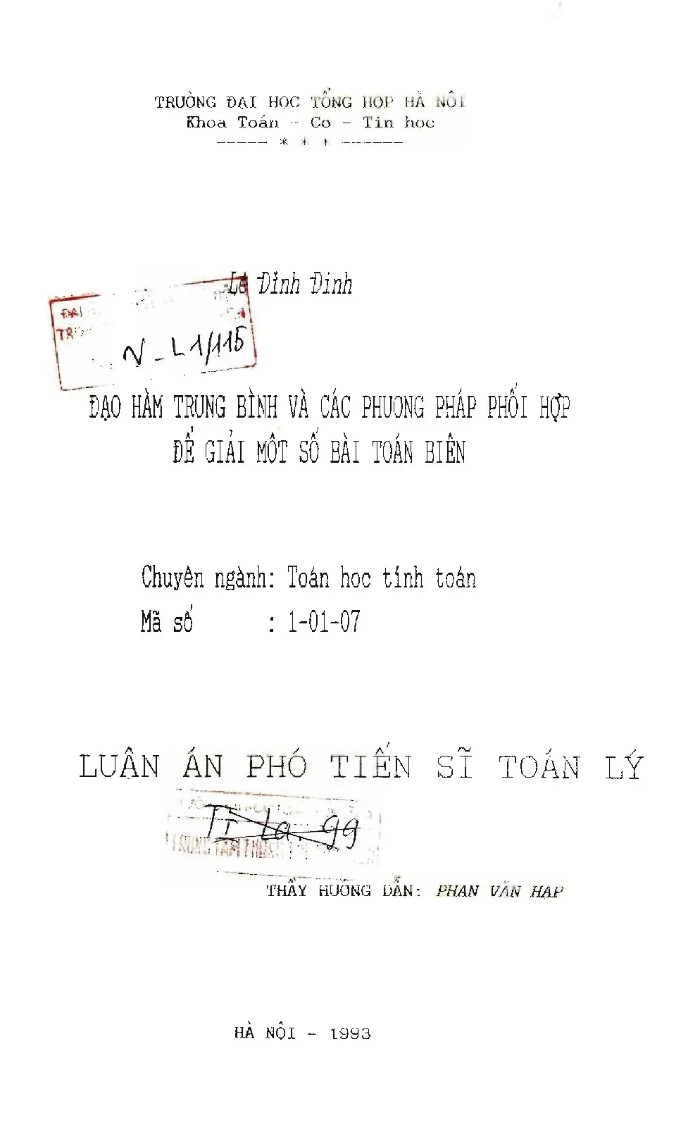 Đạo hàm trung bình và phương pháp phối hợp giải bài toán biên