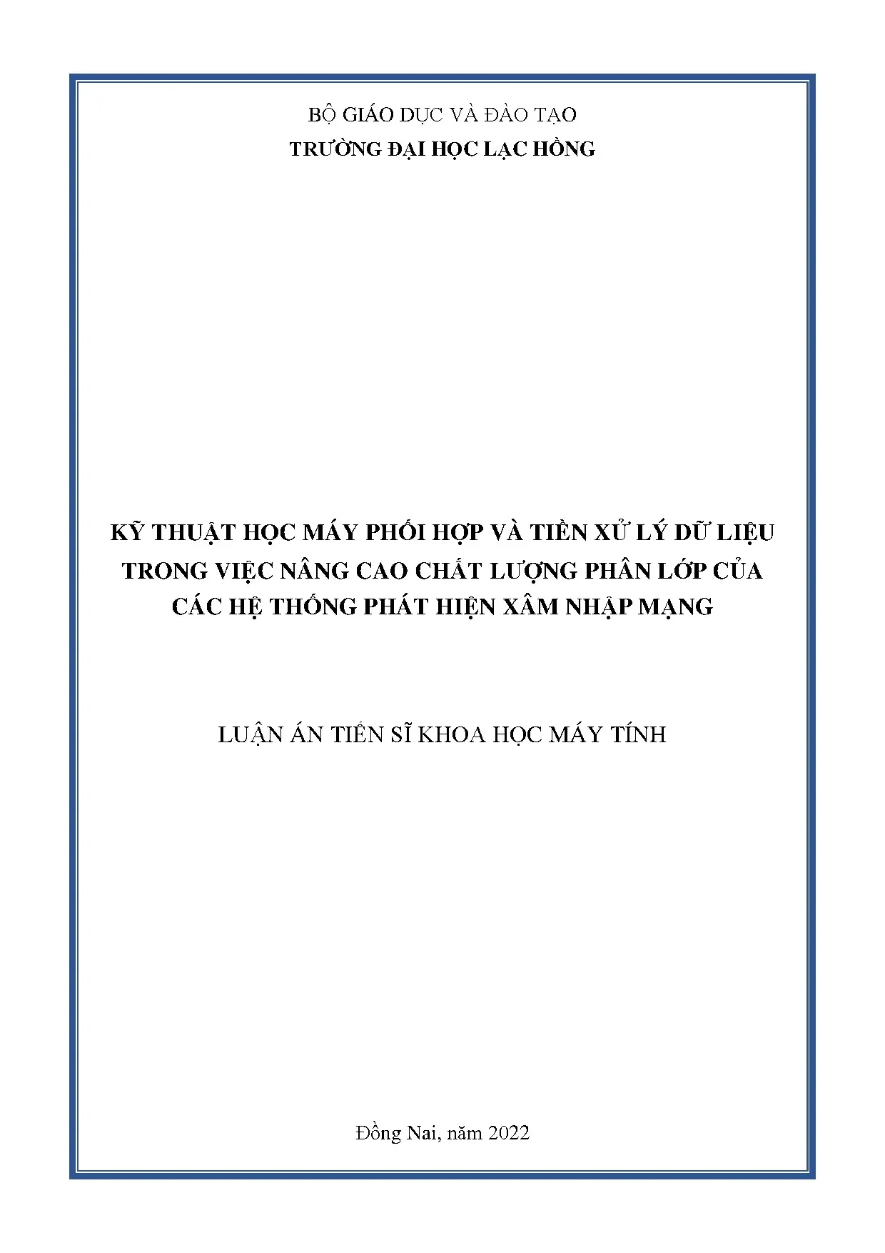Kỹ thuật học máy phối hợp cải thiện hệ thống phát hiện xâm nhập mạng