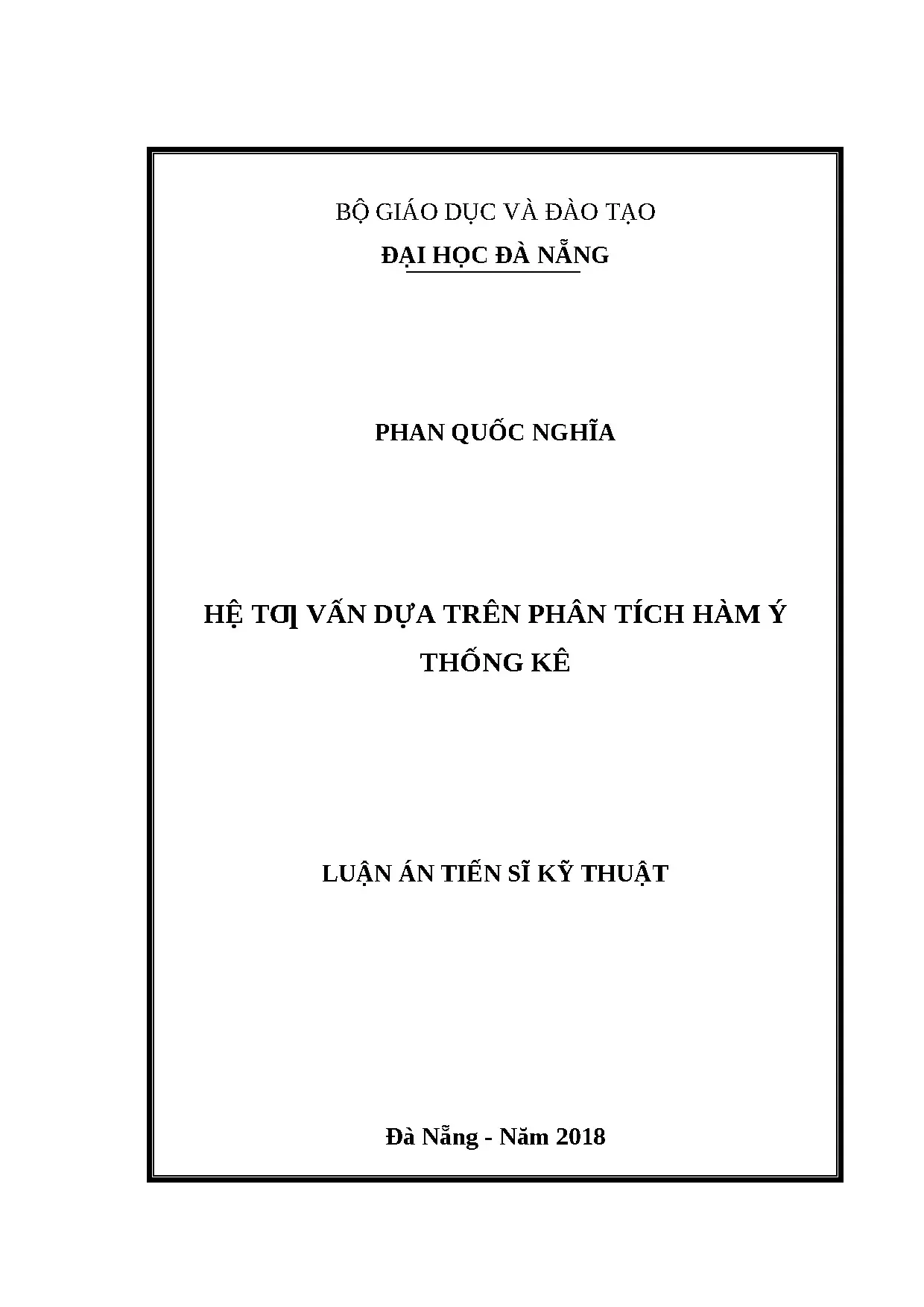 Luận án tiến sĩ kỹ thuật hệ tƣ vấn dựa trên phân tích hàm ý