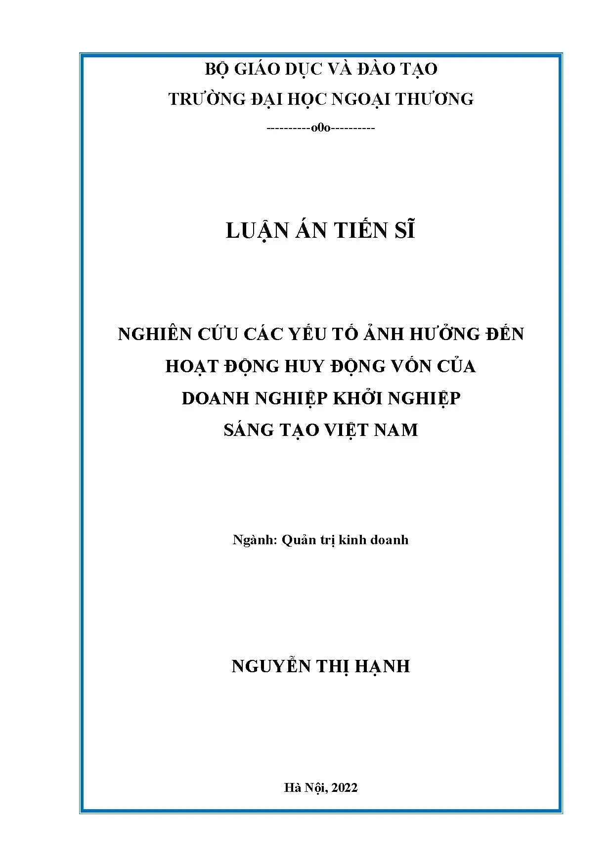 Yếu tố ảnh hưởng huy động vốn doanh nghiệp khởi nghiệp sáng tạo