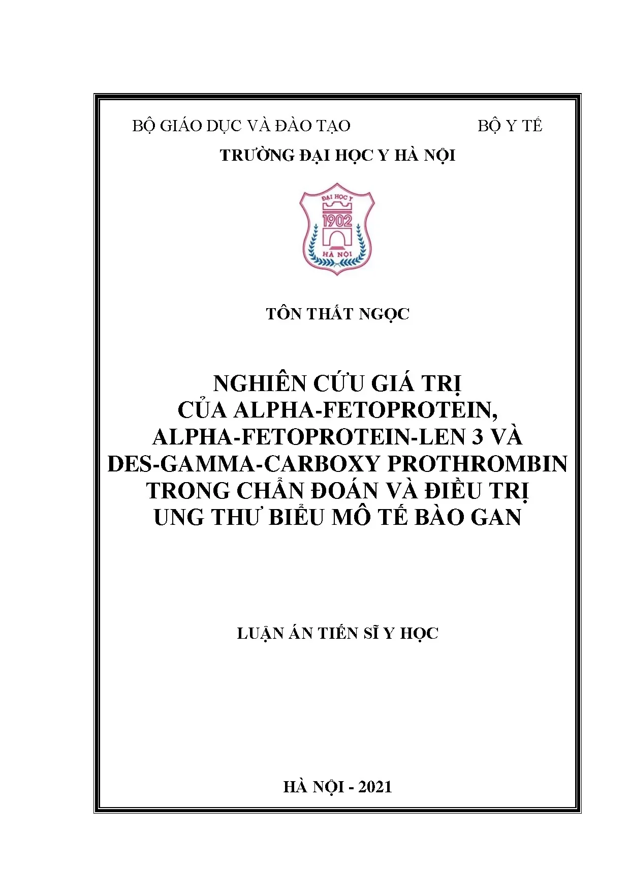 Nghiên cứu giá trị alpha fetoprotein trong chẩn đoán ung thư gan