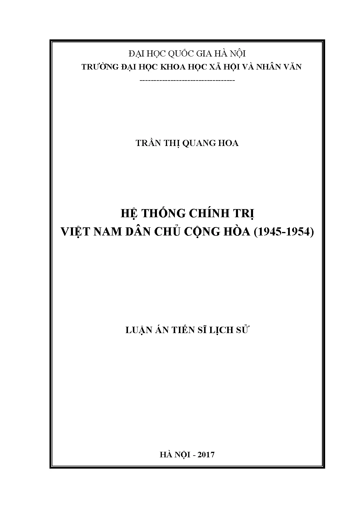 Luận án tiến sĩ hệ thống chính trị việt nam dân chủ cộng hòa