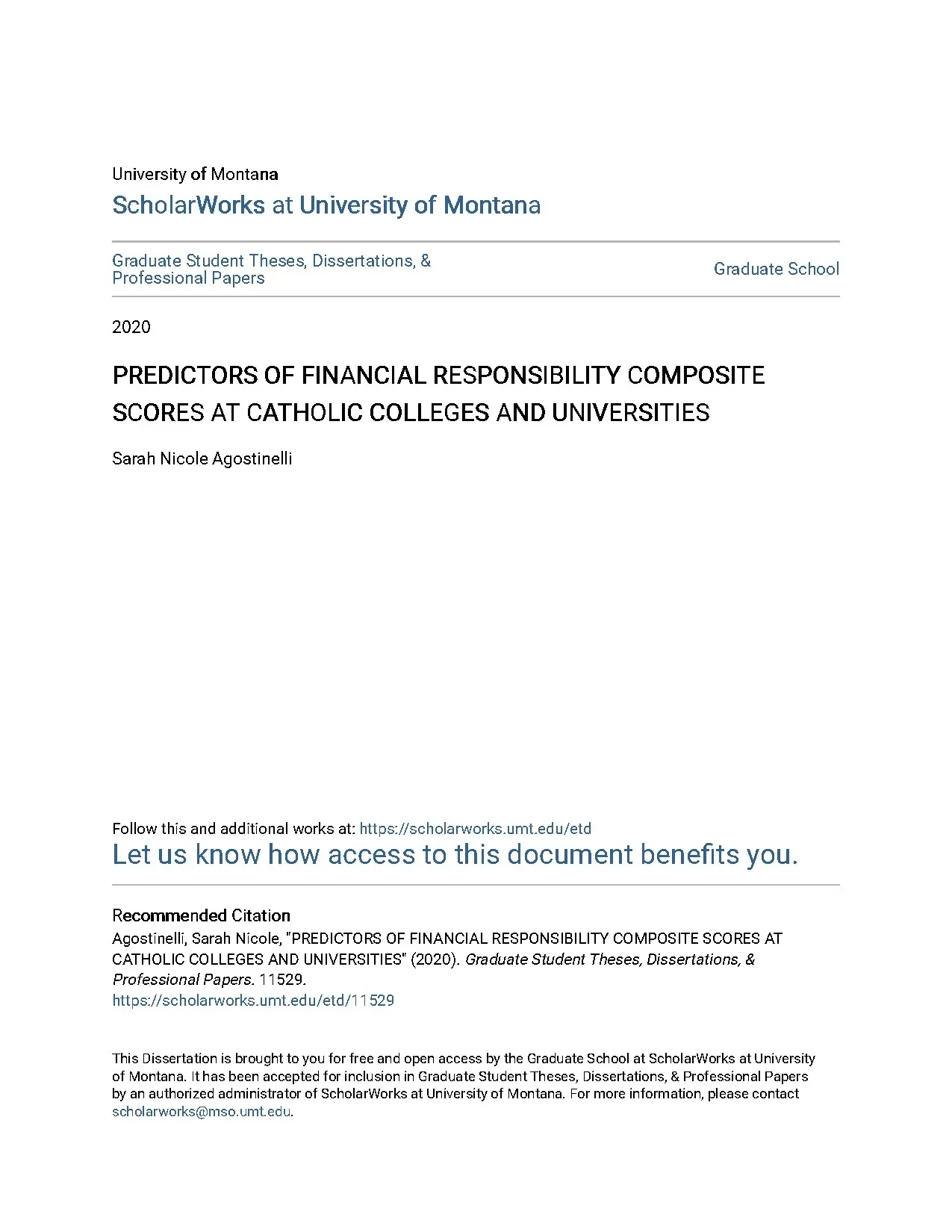 Predictors of financial responsibility composite scores at c